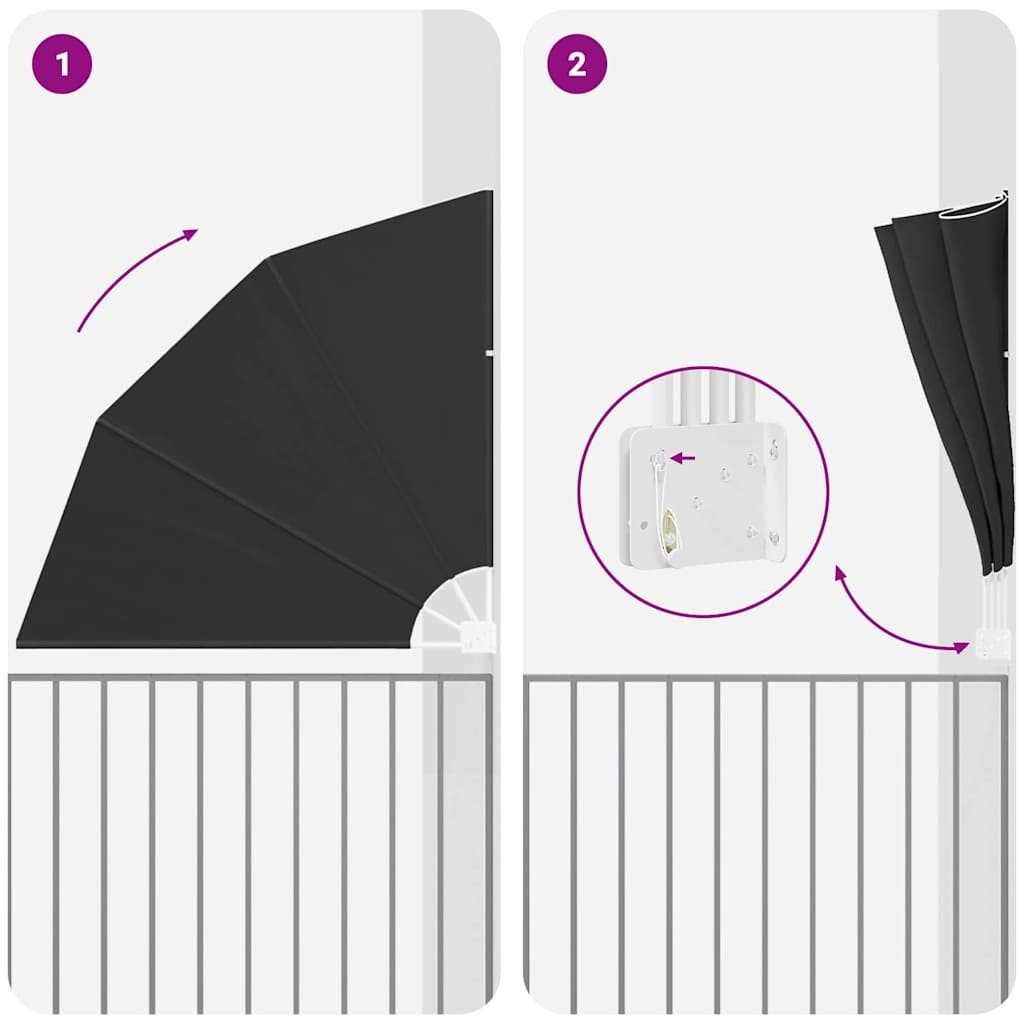 vidaXL Ecran de intimitate pentru balcon Antracit 160 x 160 cm