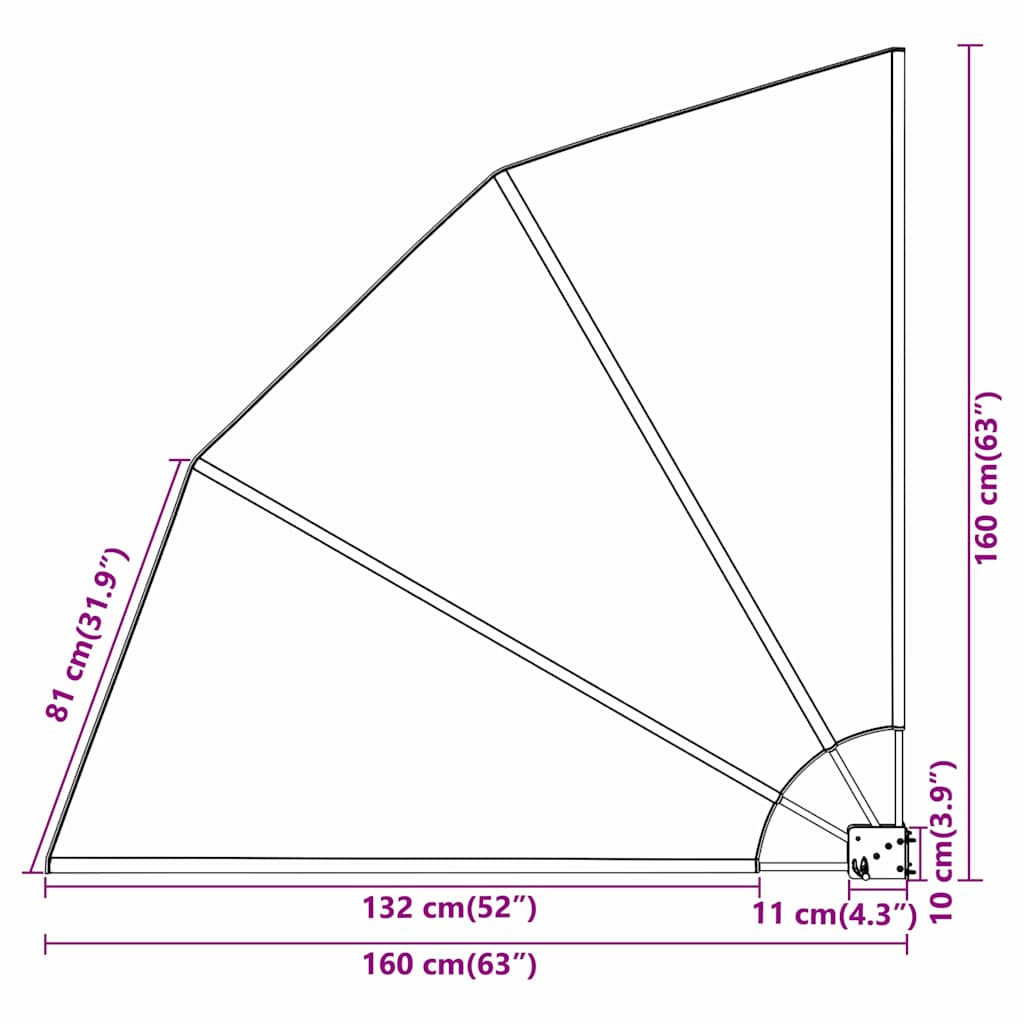 vidaXL Ecran de intimitate pentru balcon Bej 160 x 160 cm Poliester