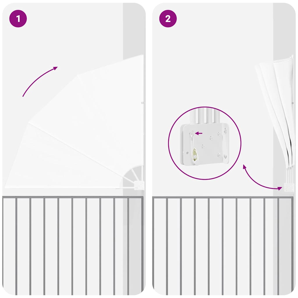 vidaXL Ecran de intimitate pentru balcon Alb 160 x 160 cm Poliester