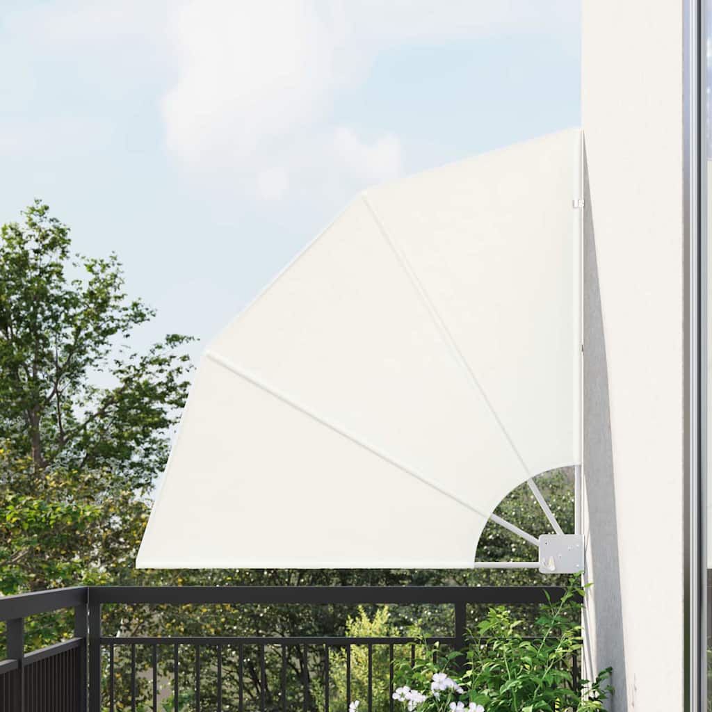 vidaXL Ecran de intimitate pentru balcon Crem 115 x 115 cm Poliester