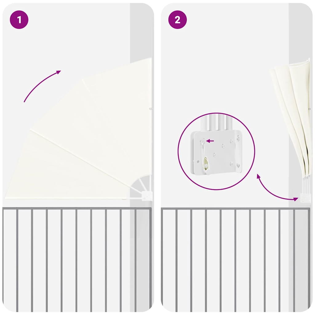 vidaXL Ecran de intimitate pentru balcon Crem 160 x 160 cm Poliester