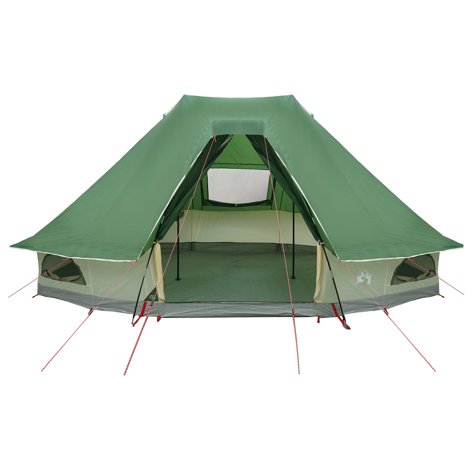 vidaXL Cort de familie Tipi cu acoperiș Verde 466 x 310 x 240 cm vidaXL Cort de familie Tipi cu acoperiș Verde 466 x 310 x 240 cm