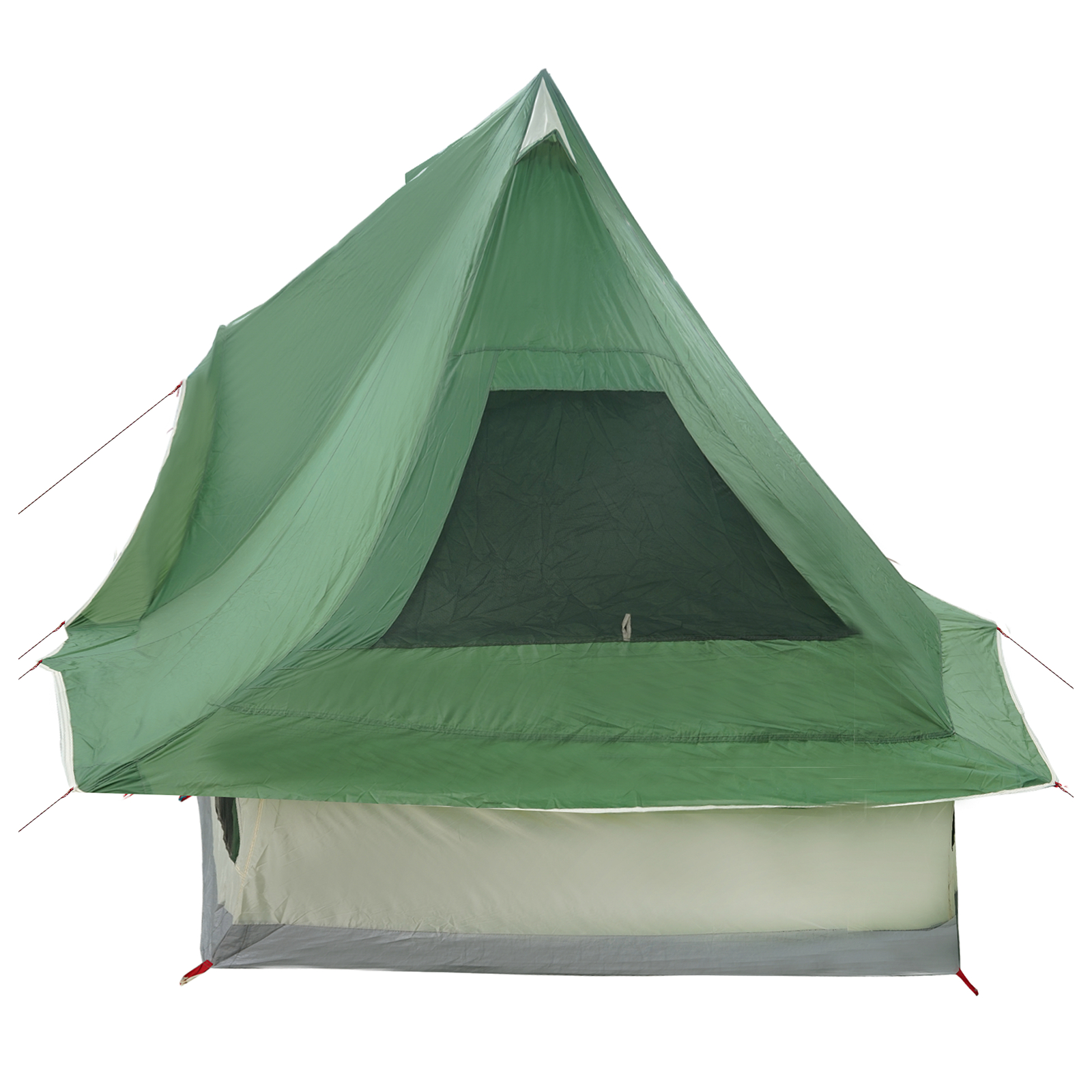 vidaXL Cort de familie Tipi cu acoperiș Verde 466 x 310 x 240 cm vidaXL Cort de familie Tipi cu acoperiș Verde 466 x 310 x 240 cm