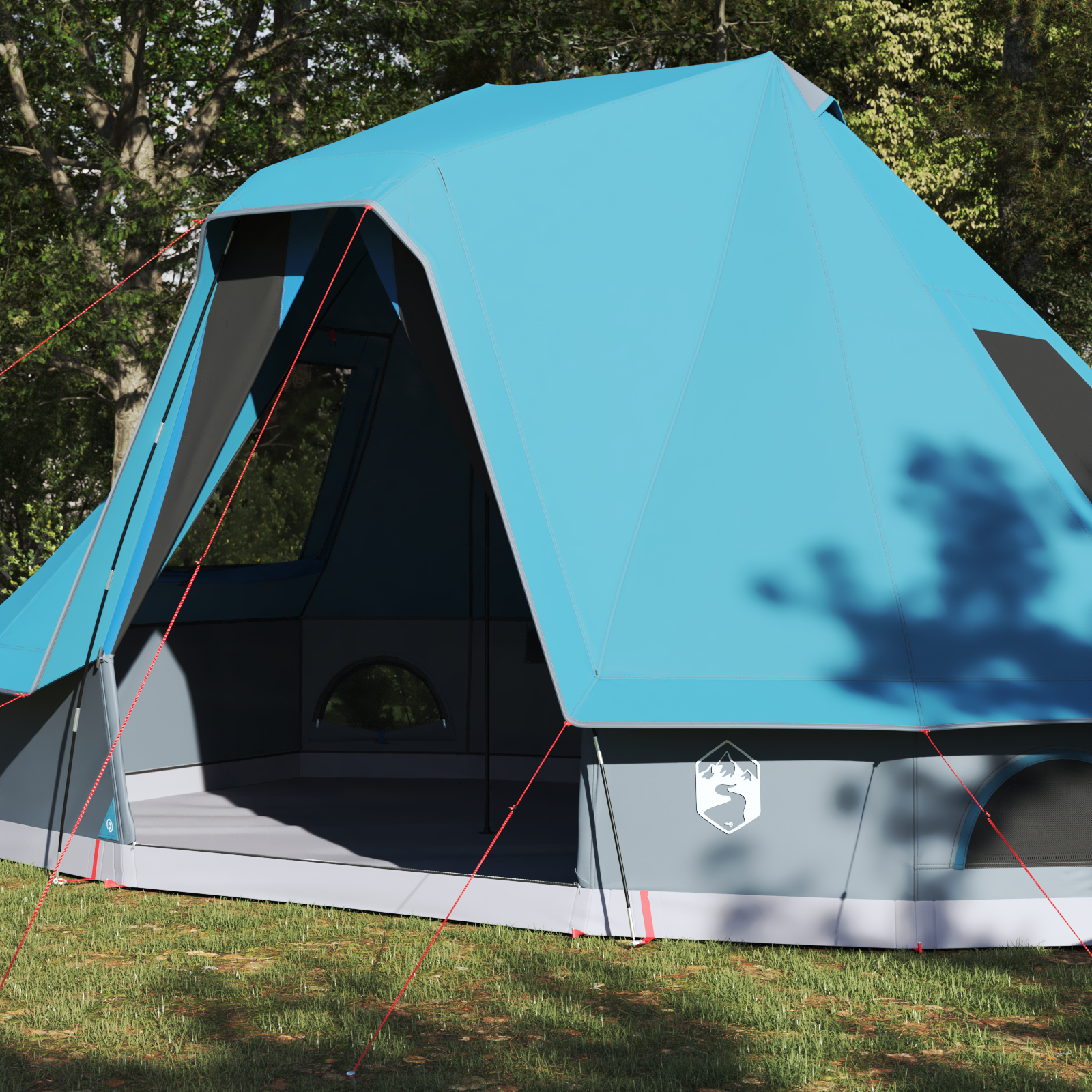 vidaXL Cort de familie Tipi cu acoperiș albastru 466 x 310 x 240 cm vidaXL Cort de familie Tipi cu acoperiș albastru 466 x 310 x 240 cm