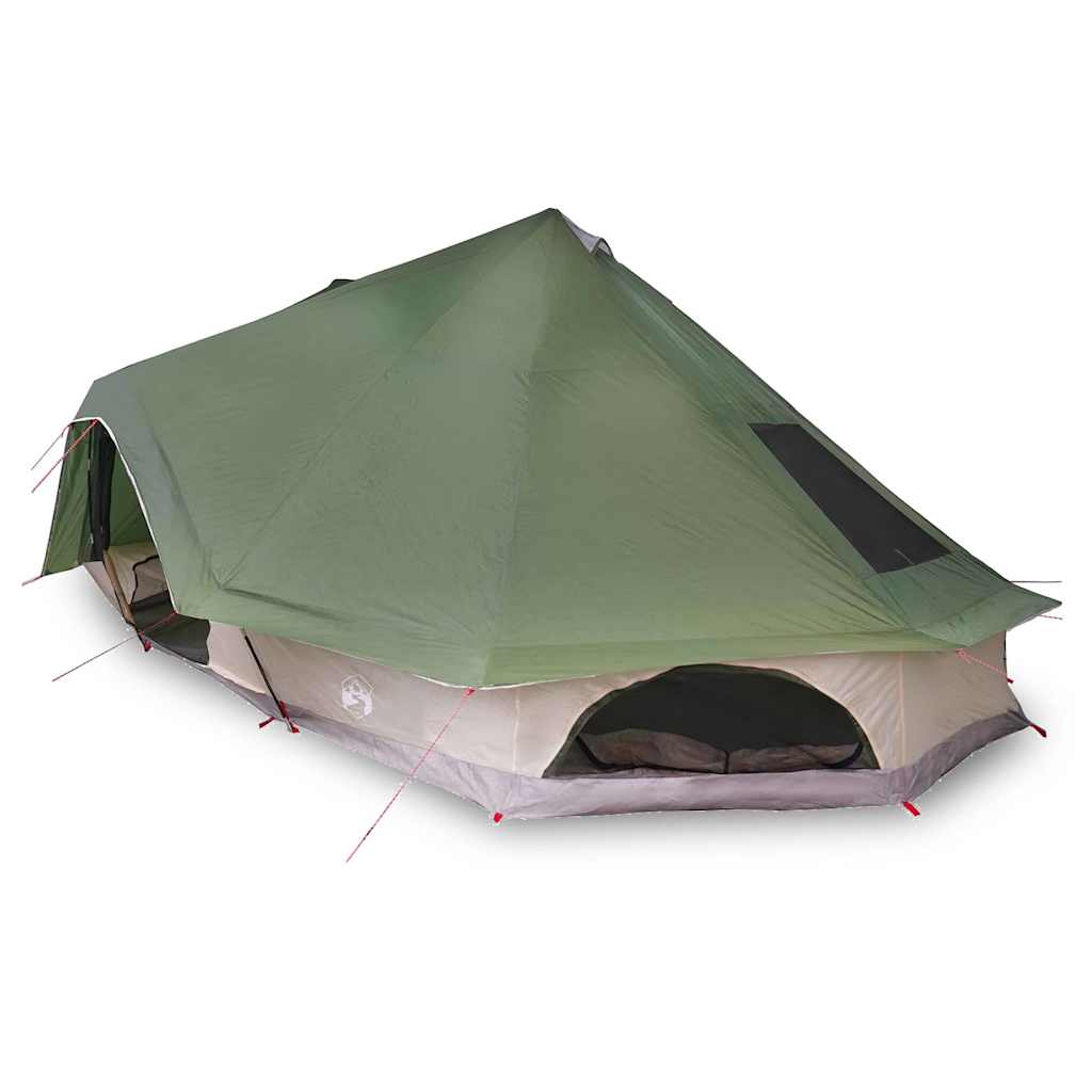 vidaXL Cort de familie Tipi cu acoperiș Verde 680 x 430 x 270 cm