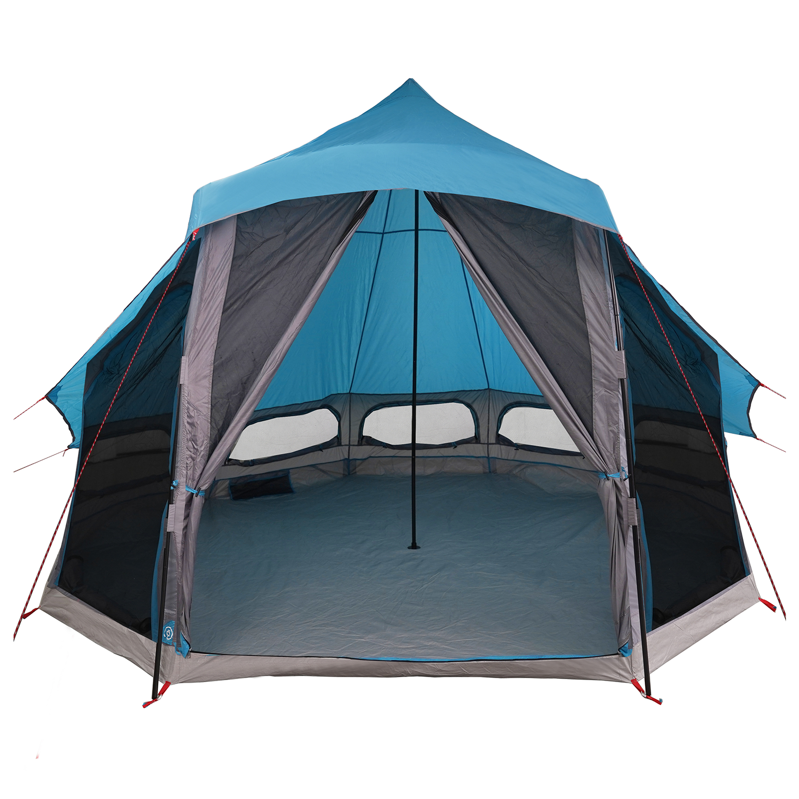vidaXL Cort de familie Tipi cu acoperiș albastru 404 x 370 x 270 cm vidaXL Cort de familie Tipi cu acoperiș albastru 404 x 370 x 270 cm