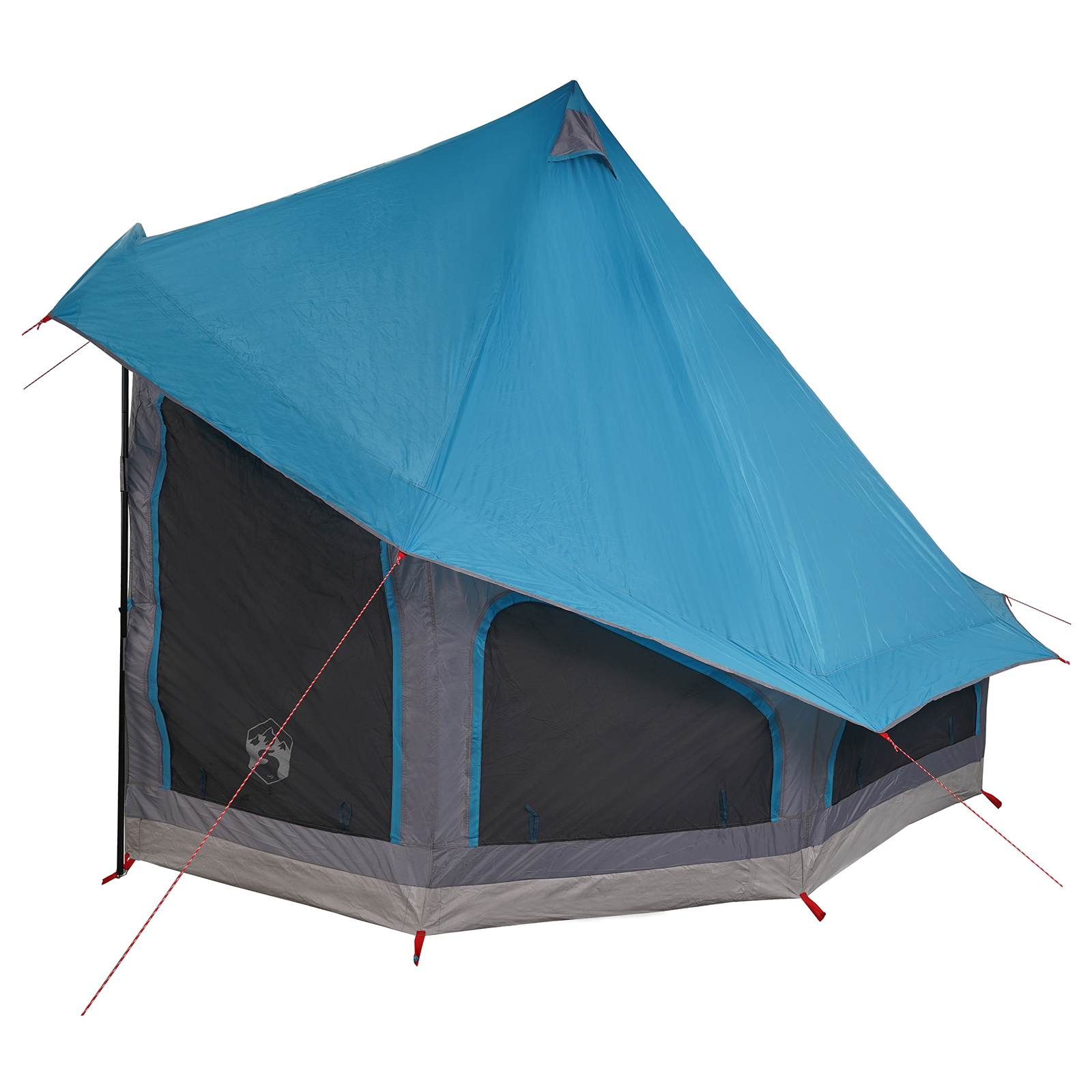 vidaXL Cort de familie Tipi cu acoperiș albastru 404 x 370 x 270 cm vidaXL Cort de familie Tipi cu acoperiș albastru 404 x 370 x 270 cm