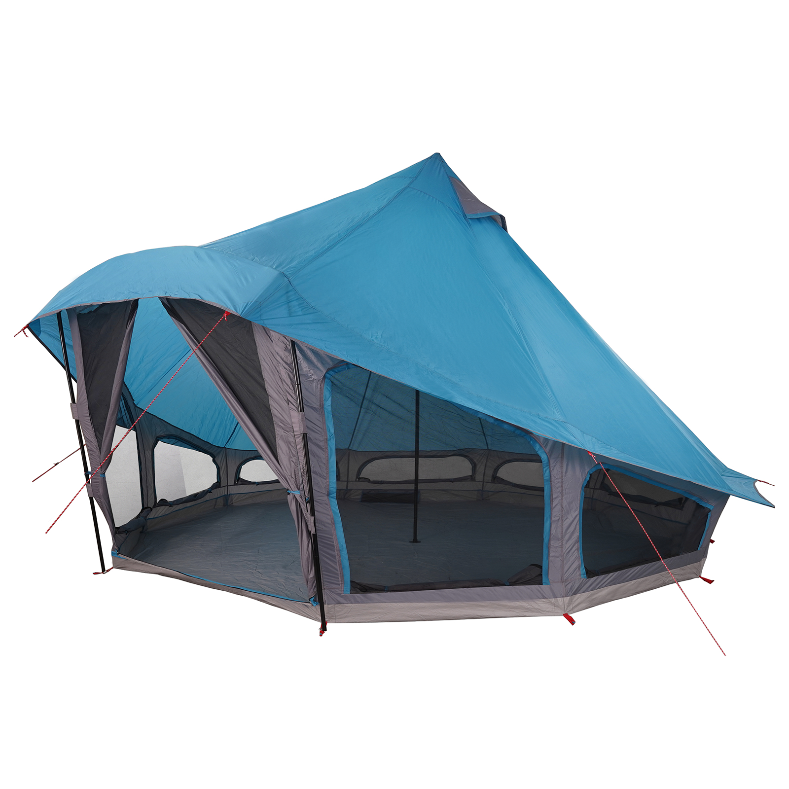 vidaXL Cort Familial Tipi Albastru 10-Persoane Impermeabil