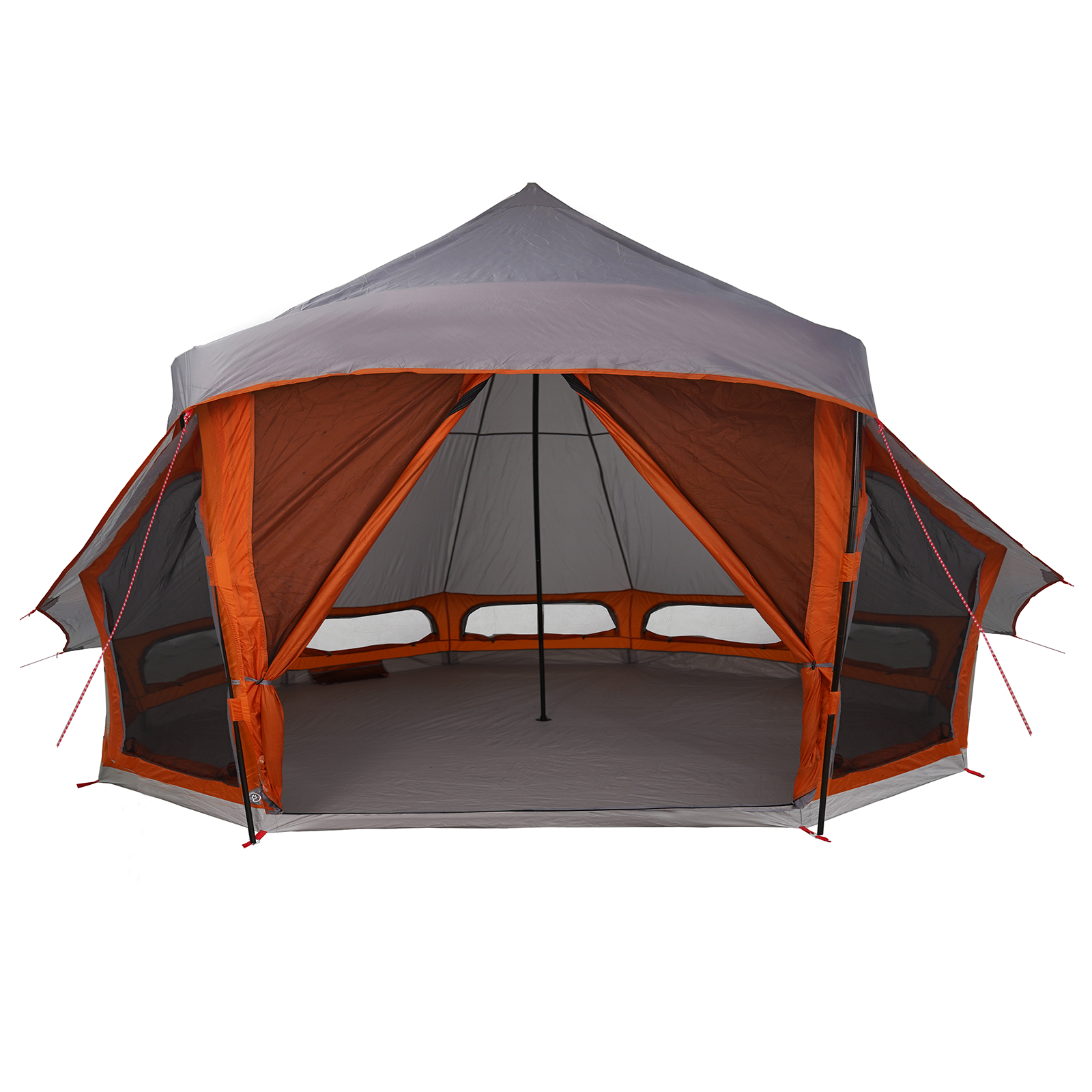 vidaXL Cort de familie Tipi Gri și Portocalie 508 x 470 x 300 cm vidaXL Cort de familie Tipi Gri și Portocalie 508 x 470 x 300 cm