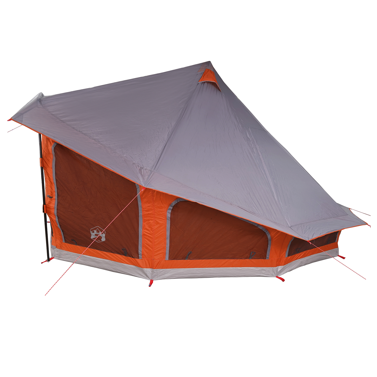 vidaXL Cort de familie Tipi Gri și Portocalie 508 x 470 x 300 cm vidaXL Cort de familie Tipi Gri și Portocalie 508 x 470 x 300 cm