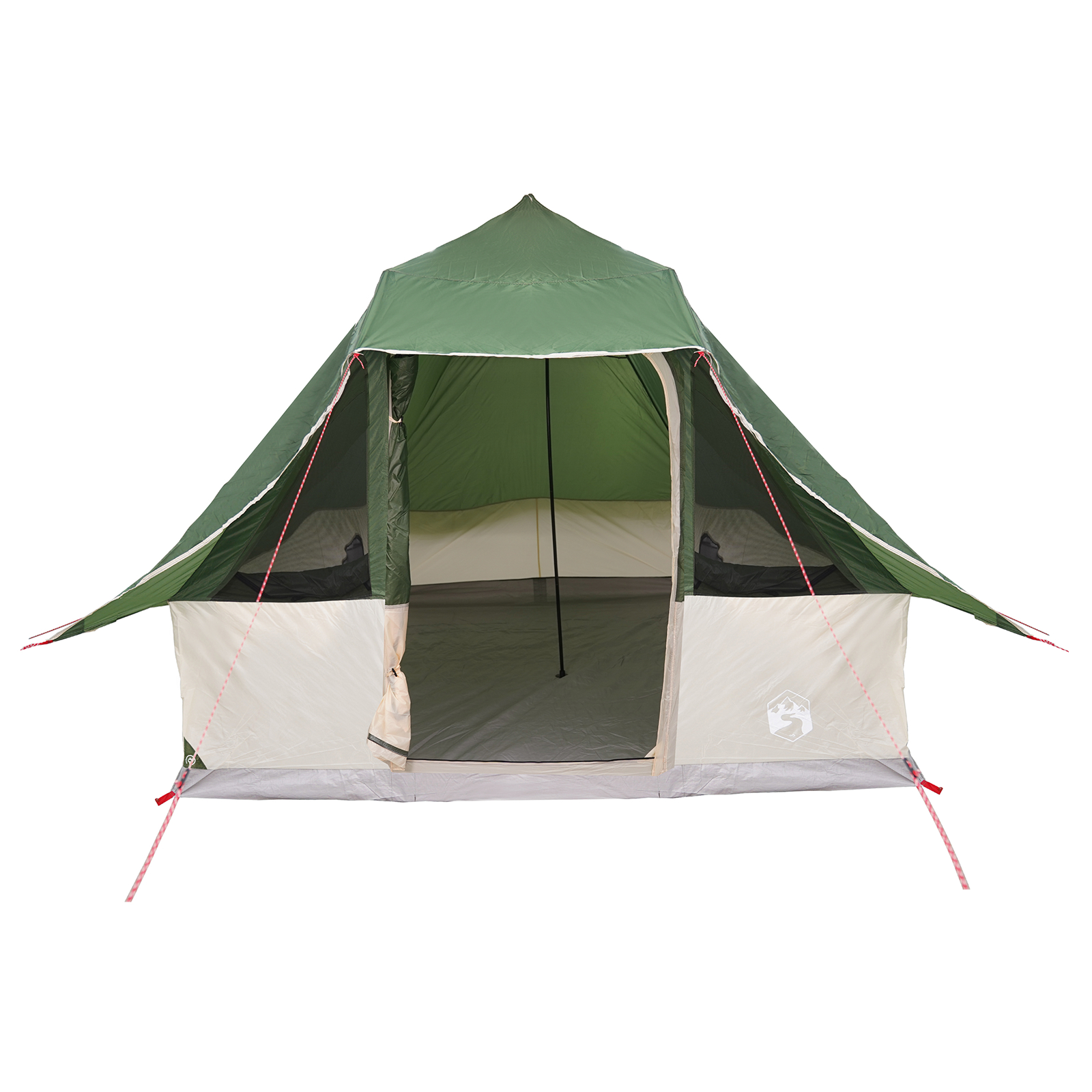 vidaXL Cort de familie Tipi Manual Verde și Bej 358 x 296 x 258 cm vidaXL Cort de familie Tipi Manual Verde și Bej 358 x 296 x 258 cm