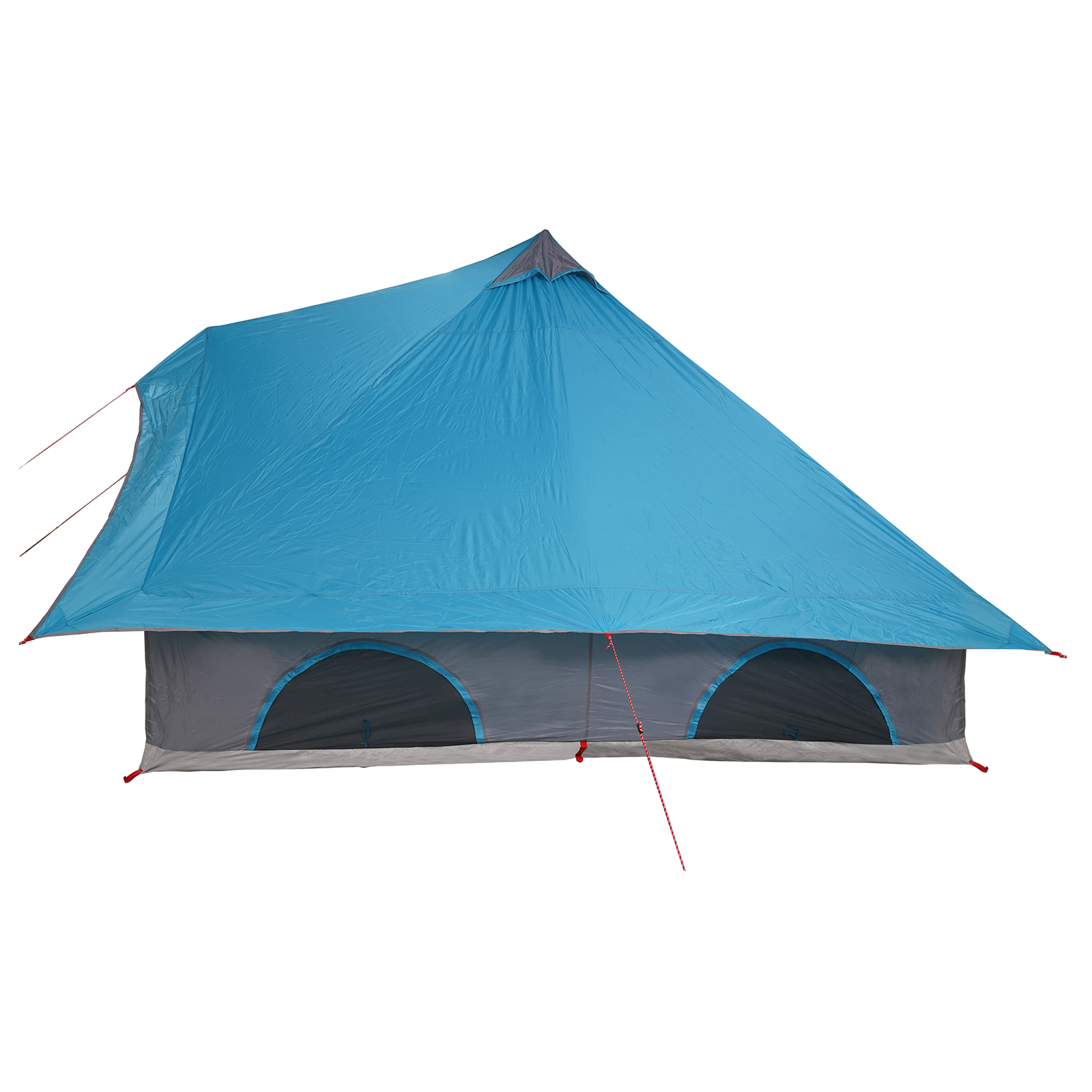 vidaXL Cort de familie Tipi Manual Albastru și Gri 358 x 296 x 258 cm vidaXL Cort de familie Tipi Manual Albastru și Gri 358 x 296 x 258 cm
