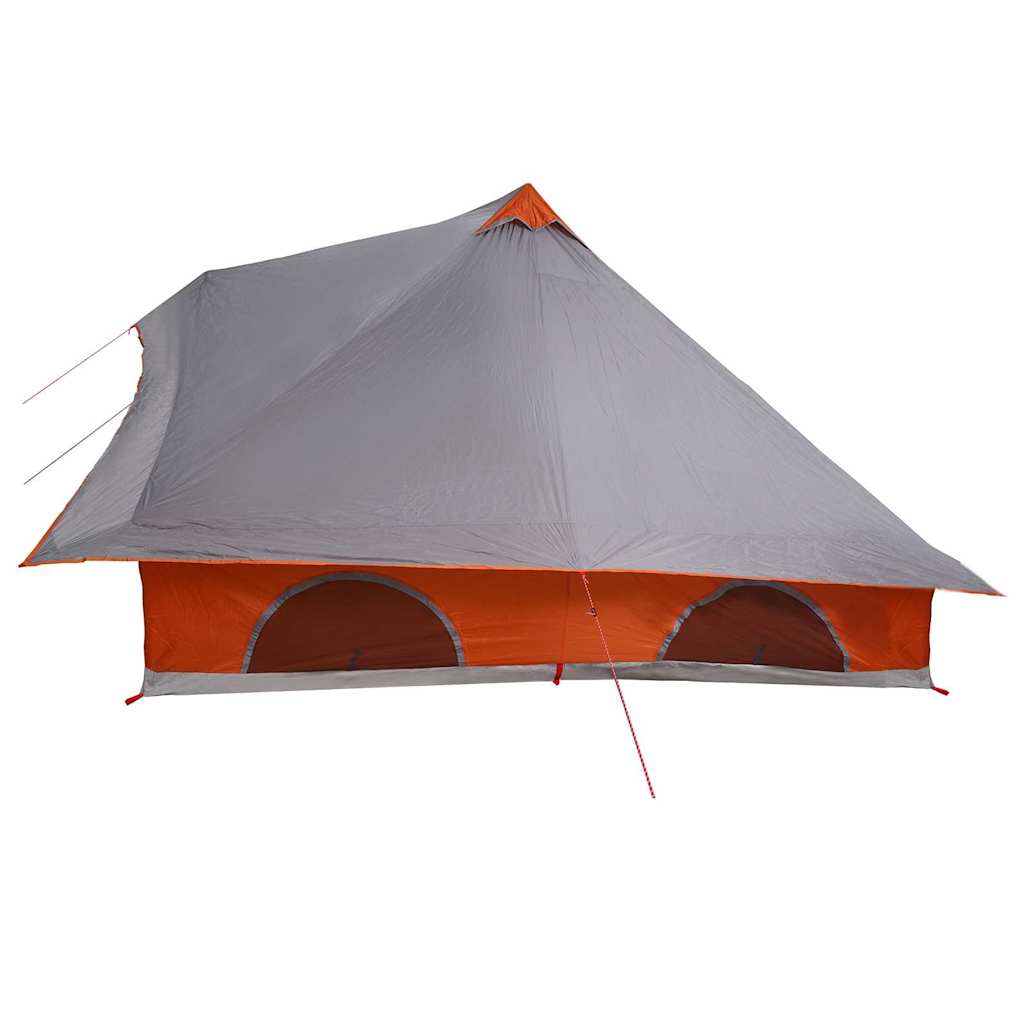 vidaXL Cort Tipi Gri și Portocalie 358 x 296 x 258 cm tafta