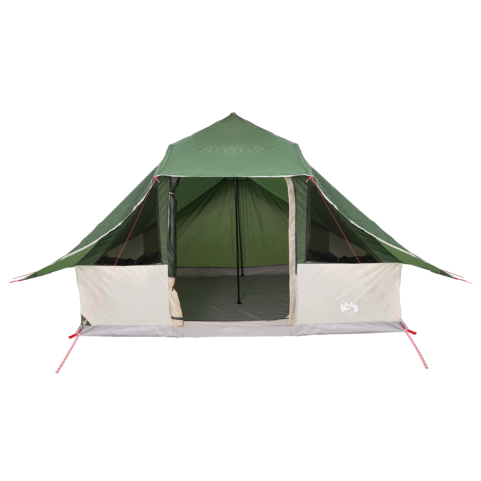 vidaXL Cort de familie Tipi cu acoperiș Verde 364 x 281 x 257 cm vidaXL Cort de familie Tipi cu acoperiș Verde 364 x 281 x 257 cm