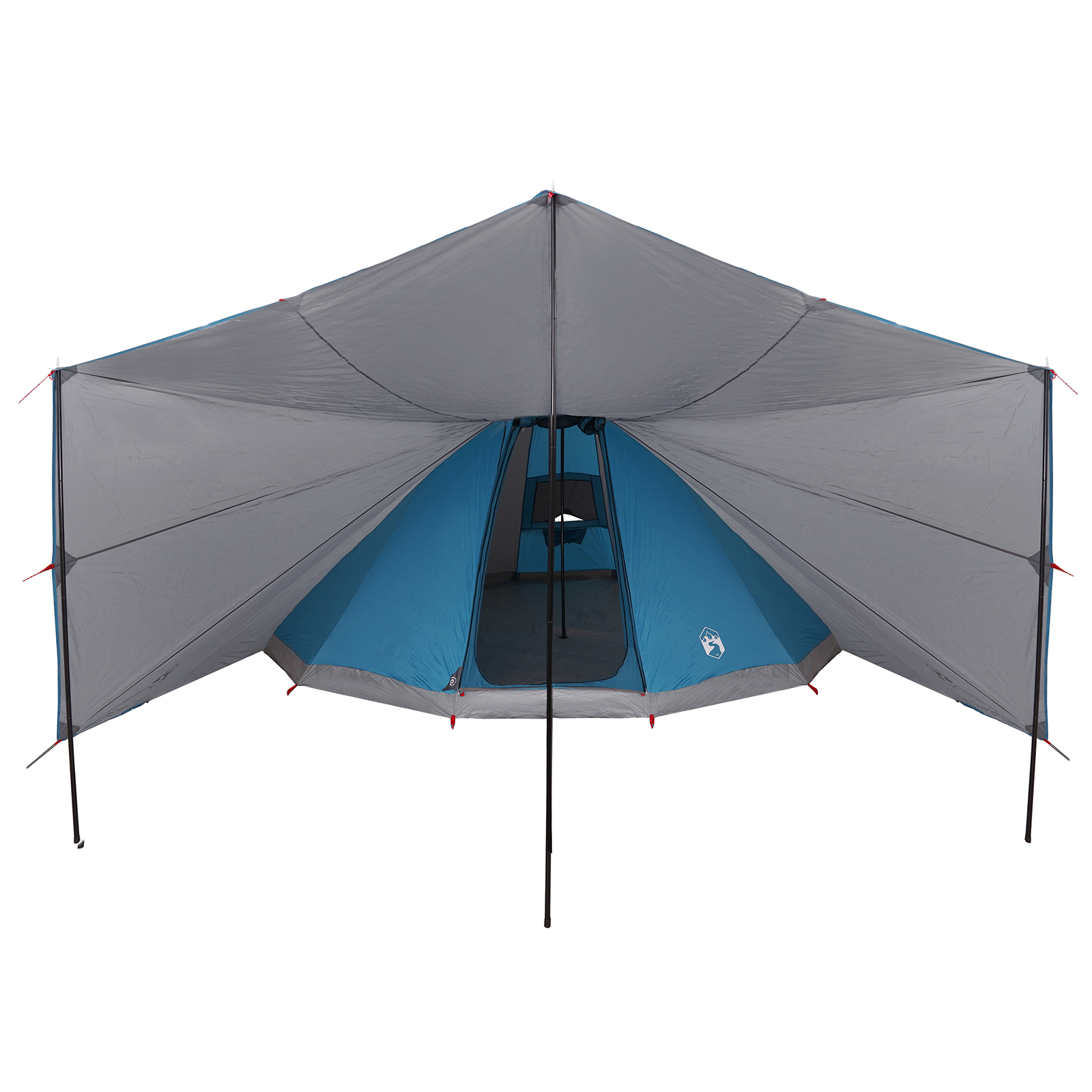 vidaXL Cort de familie Tipi Manual Albastru și Gri 510 x 690 x 330 cm vidaXL Cort de familie Tipi Manual Albastru și Gri 510 x 690 x 330 cm