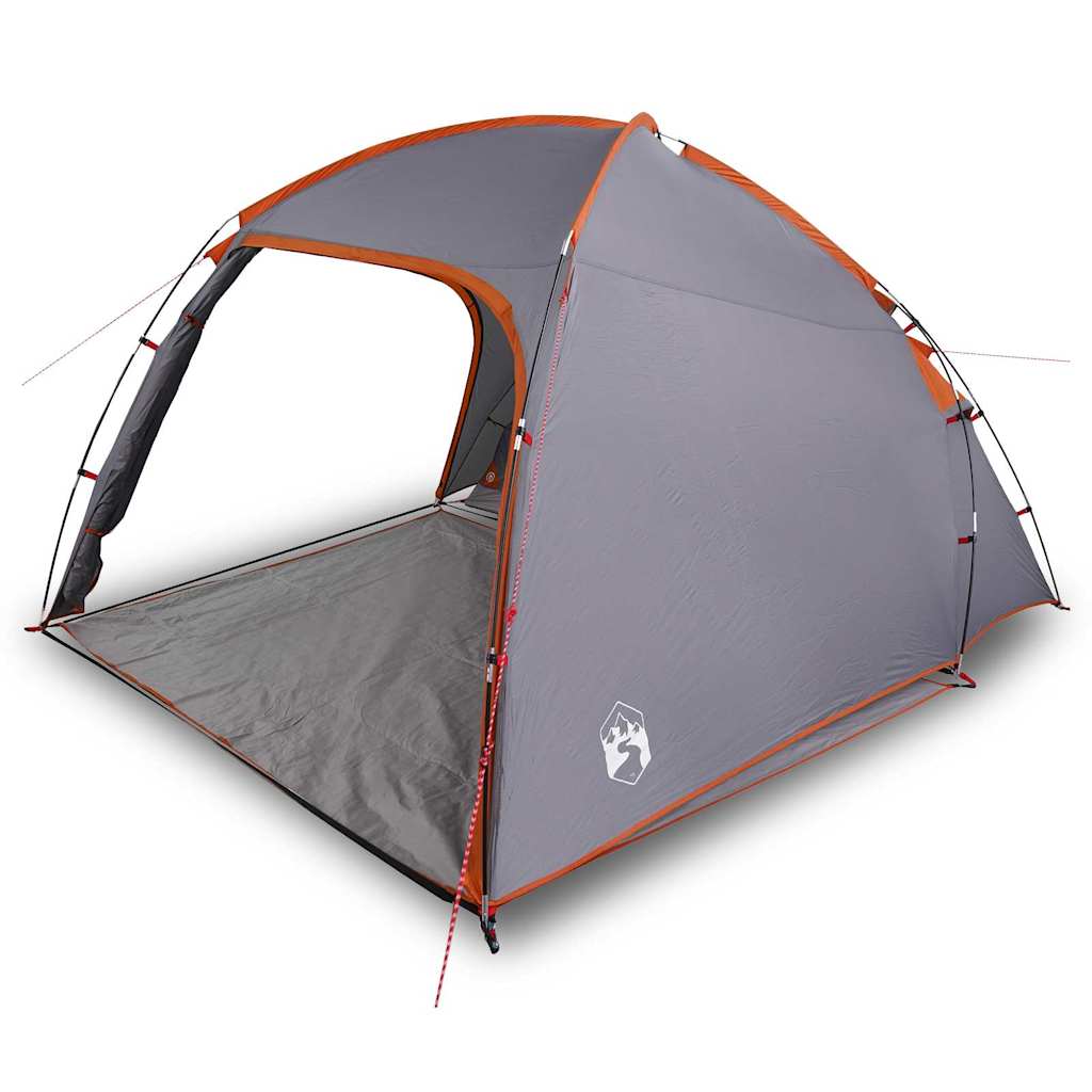 vidaXL Cort cu acoperiș Manual Gri și Portocalie 370 x 230 x 185 cm vidaXL Cort cu acoperiș Manual Gri și Portocalie 370 x 230 x 185 cm