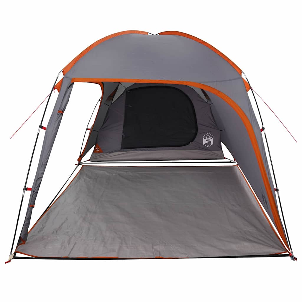 vidaXL Cort cu acoperiș Manual Gri și Portocalie 370 x 230 x 185 cm vidaXL Cort cu acoperiș Manual Gri și Portocalie 370 x 230 x 185 cm
