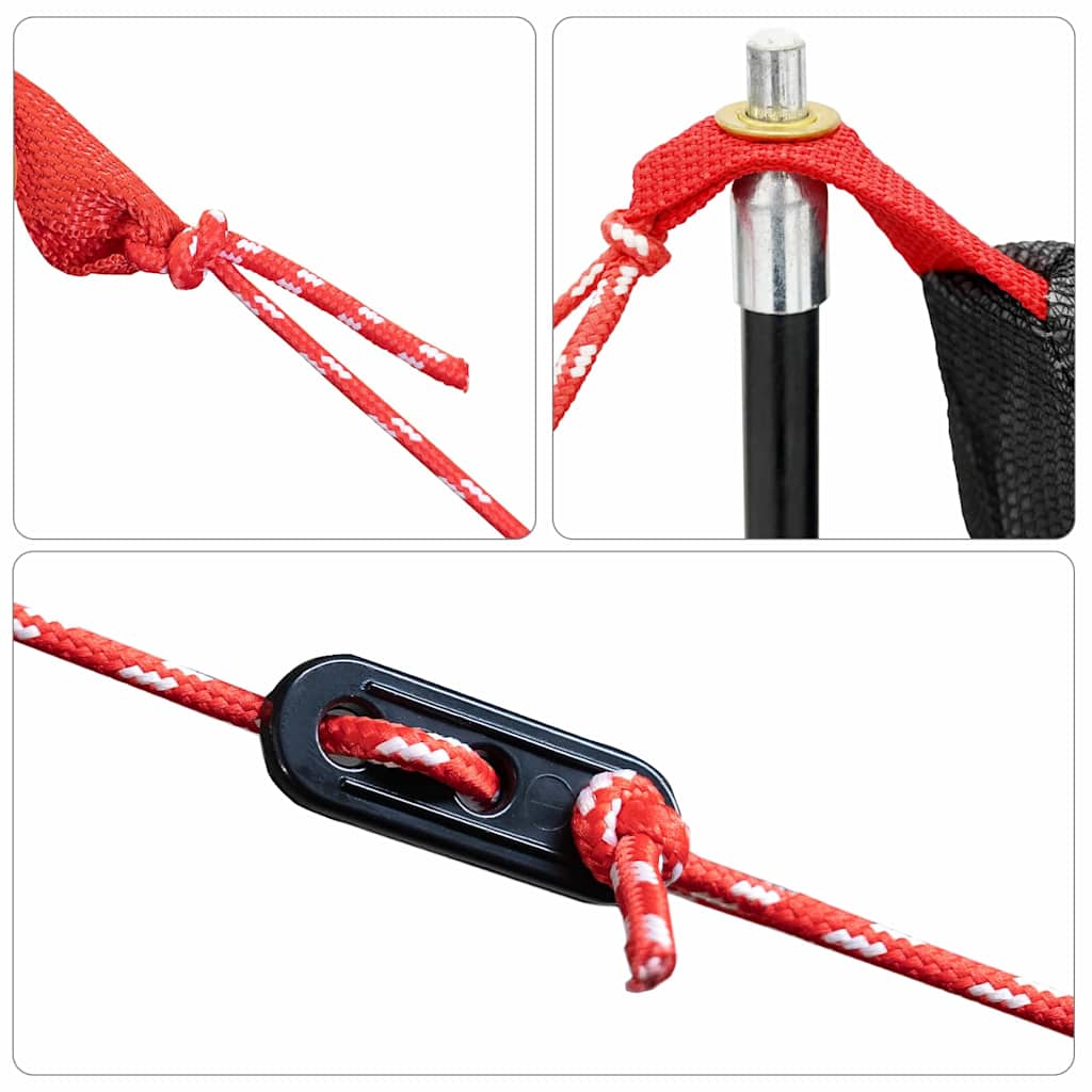 vidaXL Cort interior Negru 220 x 128 x 110 cm Plasă