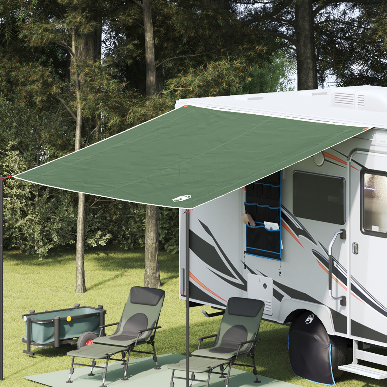 vidaXL Tarp rezistent la apă Verde 350 x 240 cm vidaXL Tarp rezistent la apă Verde 350 x 240 cm