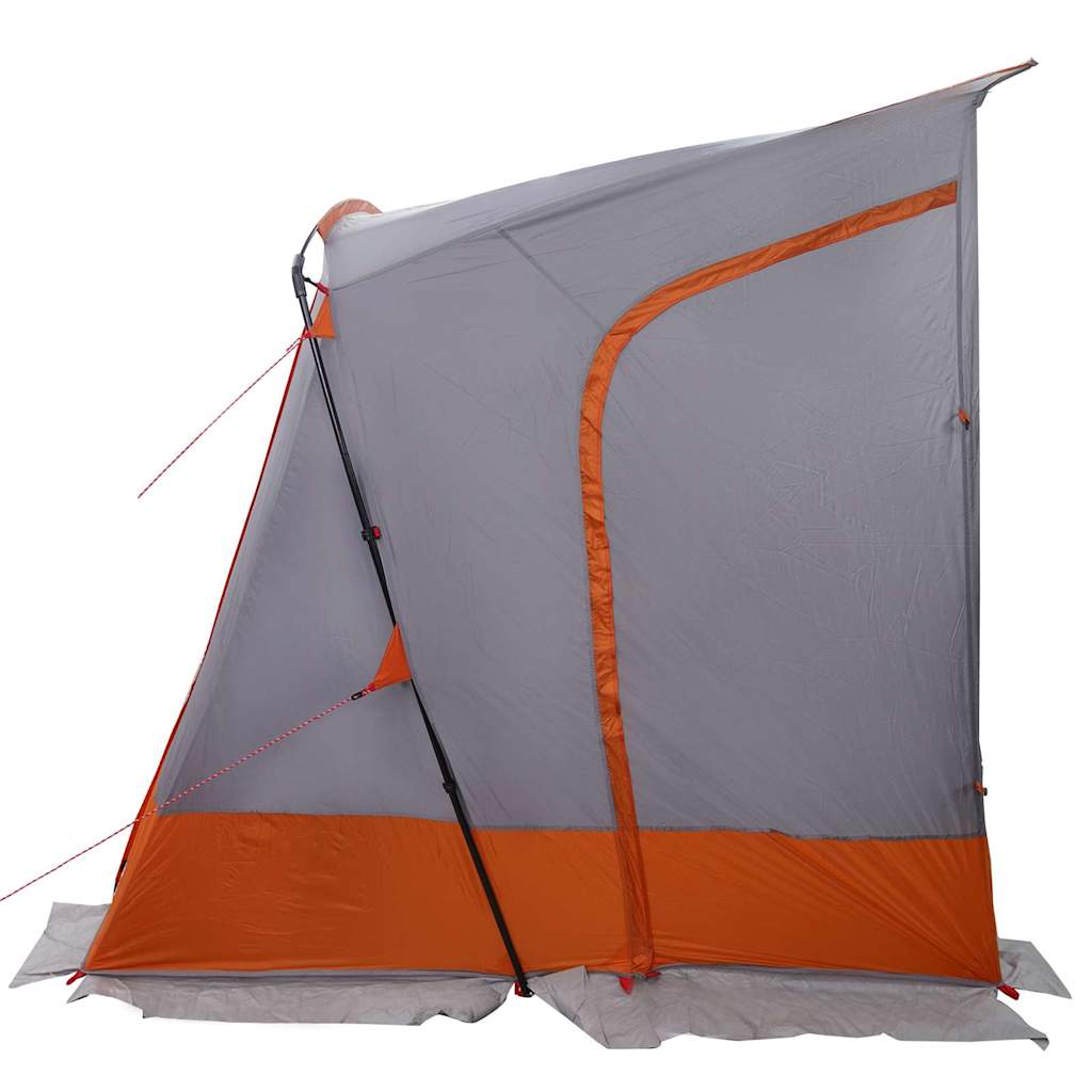 vidaXL Cort Gri și Portocaliu și Negru 285 x 255 x 245 cm Poliester