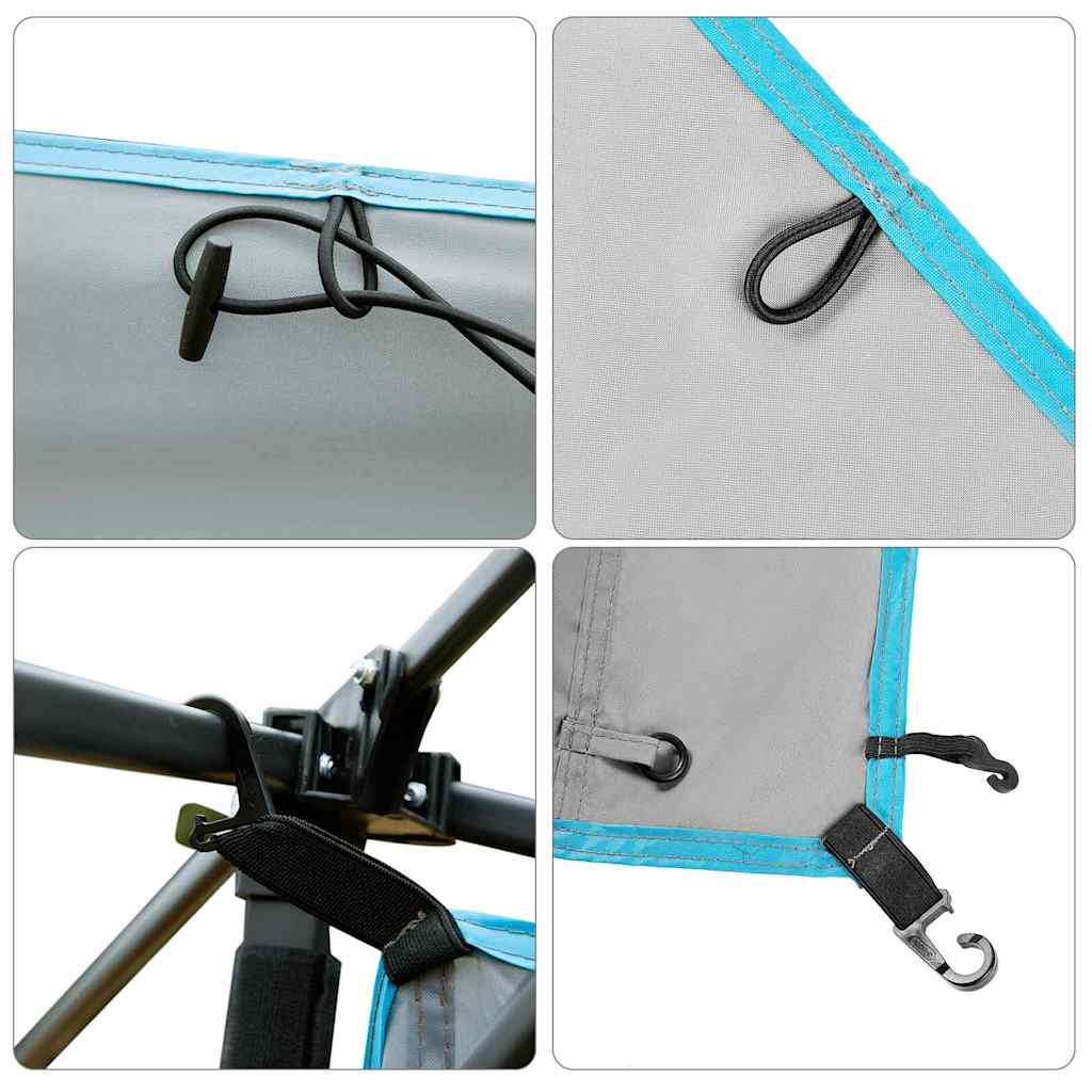 vidaXL Organizator de cort suspendat cu depozitare Gri 320 x 182 cm