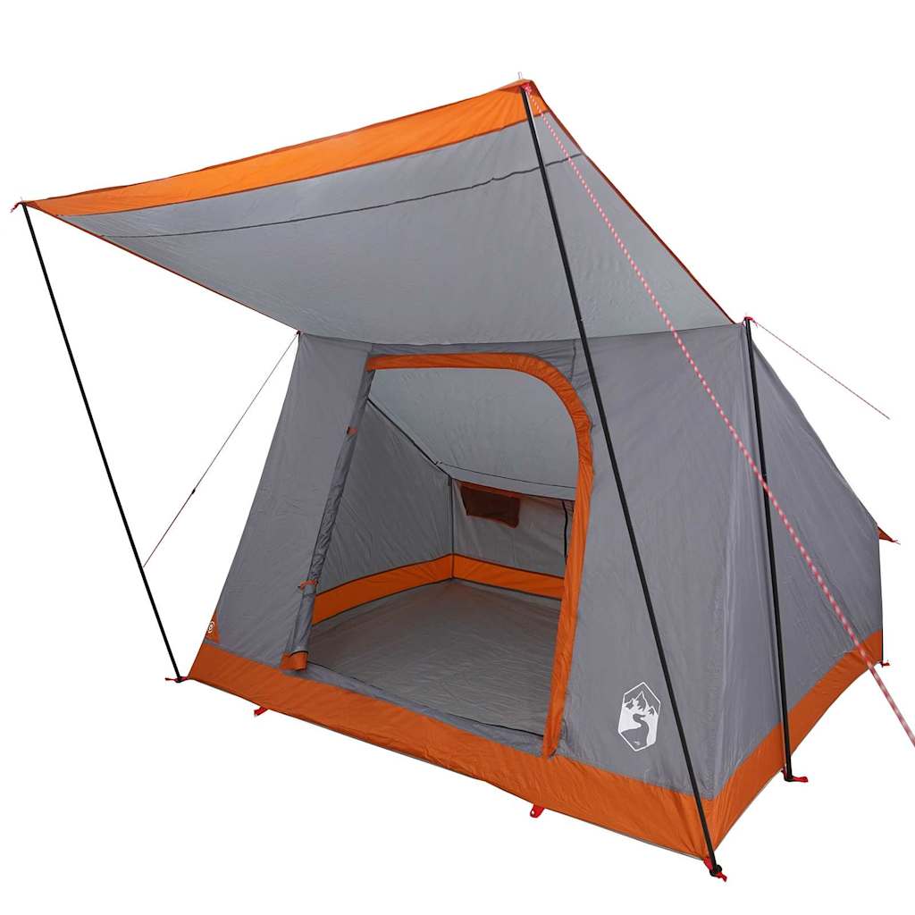 vidaXL Cort de Camping Gri și portocaliu 282 x 225 x 154 cm Poliester vidaXL Cort de Camping Gri și portocaliu 282 x 225 x 154 cm Poliester