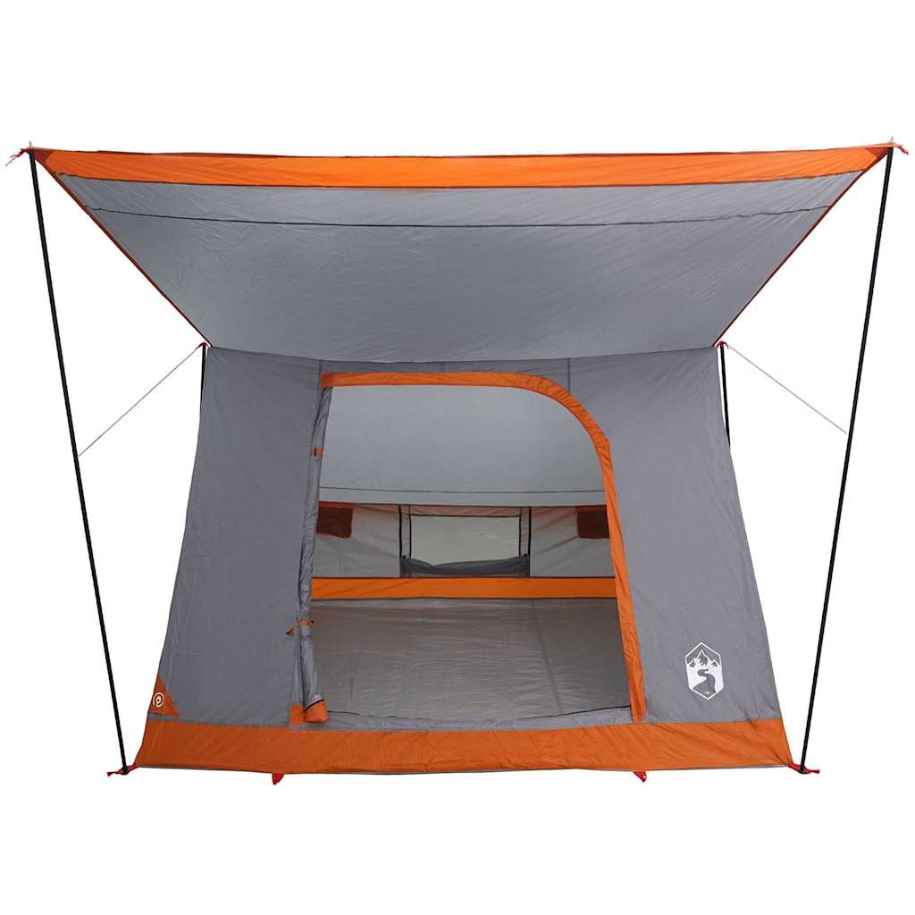 vidaXL Cort de Camping Gri și portocaliu 282 x 225 x 154 cm Poliester vidaXL Cort de Camping Gri și portocaliu 282 x 225 x 154 cm Poliester