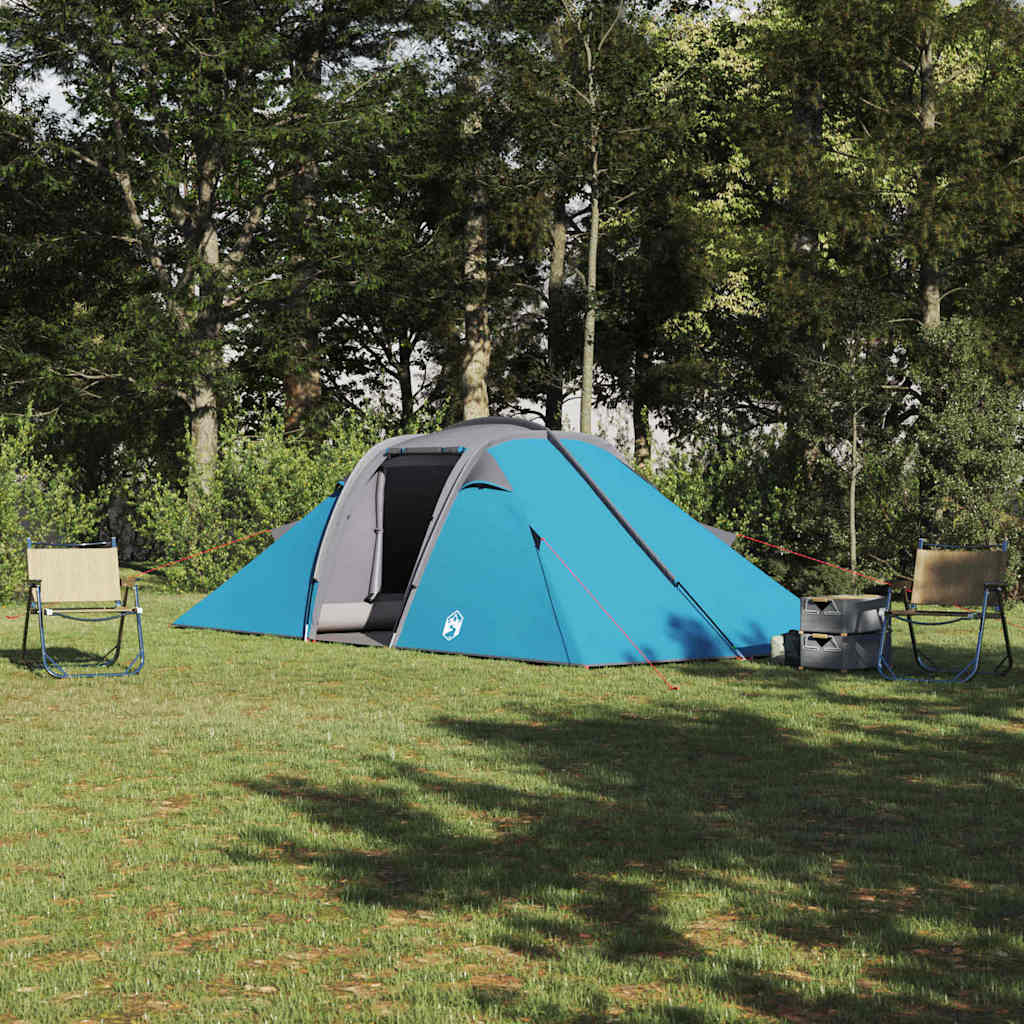 vidaXL Cort cu acoperiș Altele Albastru și Negru 510 x 240 x 156 cm Poliester vidaXL Cort cu acoperiș Altele Albastru și Negru 510 x 240 x 156 cm Poliester