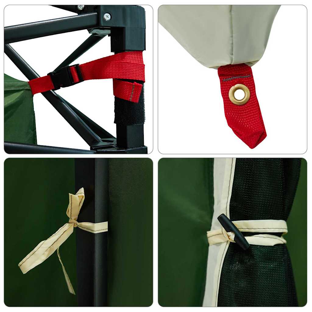 vidaXL Cort interior cu acoperiș Verde 290 x 288 x 234 cm tafta