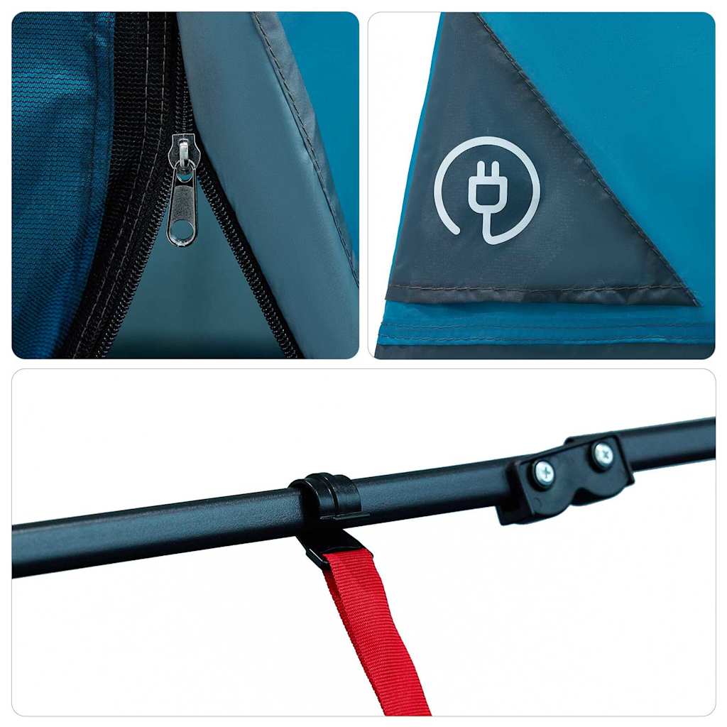 vidaXL Cort cu acoperiș Altele Manual cu aerisire de aer Albastru și Negru 290 x 288 cm vidaXL Cort cu acoperiș Altele Manual cu aerisire de aer Albastru și Negru 290 x 288 cm