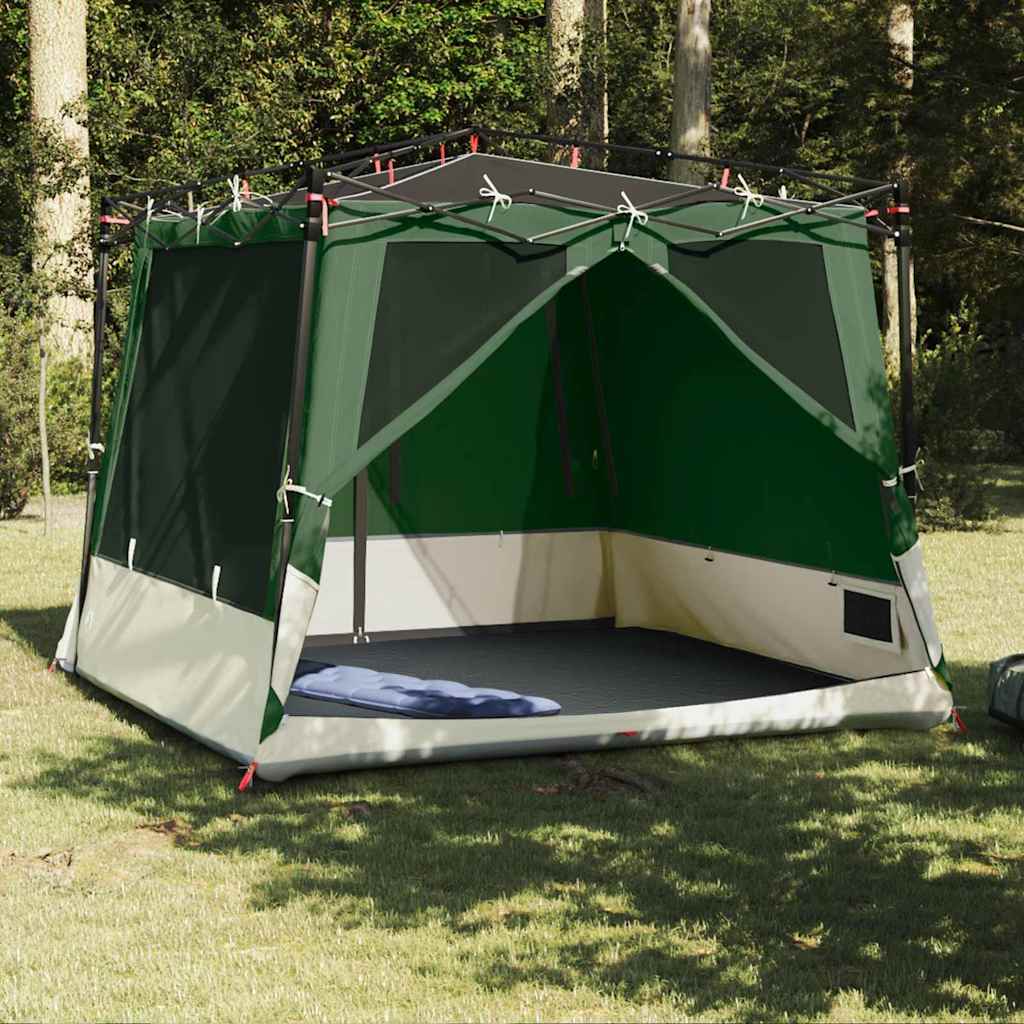 vidaXL Cort interior cu acoperiș Verde 291 x 291 x 240 cm tafta