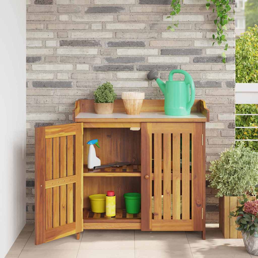 vidaXL Dulap de grădină Maro 78 x 36.5 x 78cm Lemn masiv de acacia vidaXL Dulap de grădină Maro 78 x 36.5 x 78cm Lemn masiv de acacia