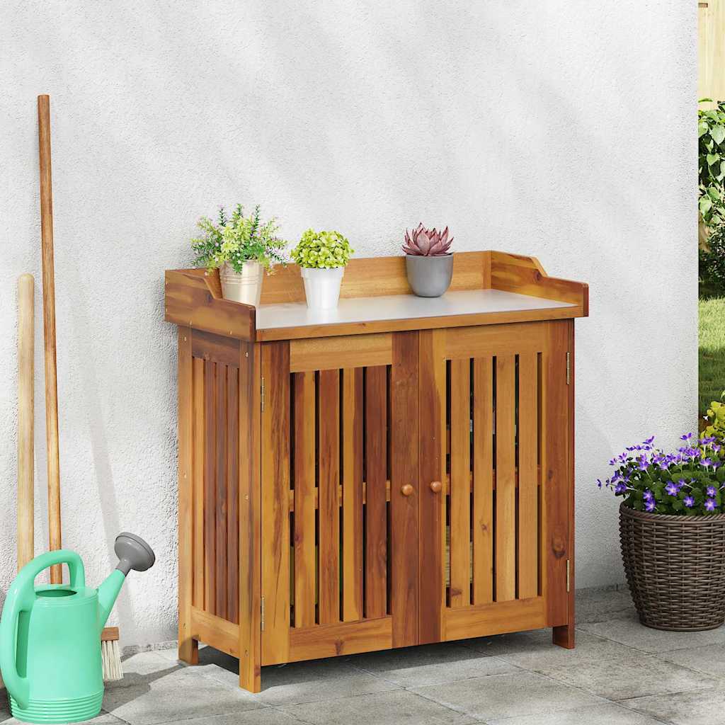 vidaXL Dulap de grădină Maro 78 x 36.5 x 78cm Lemn masiv de acacia vidaXL Dulap de grădină Maro 78 x 36.5 x 78cm Lemn masiv de acacia