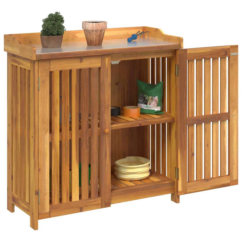vidaXL Dulap de grădină Maro 78 x 36.5 x 78cm Lemn masiv de acacia vidaXL Dulap de grădină Maro 78 x 36.5 x 78cm Lemn masiv de acacia