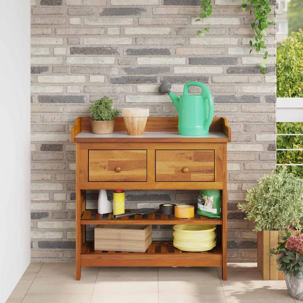vidaXL Dulap de grădină Maro 78 x 36.5 x 78cm Lemn masiv de acacia vidaXL Dulap de grădină Maro 78 x 36.5 x 78cm Lemn masiv de acacia