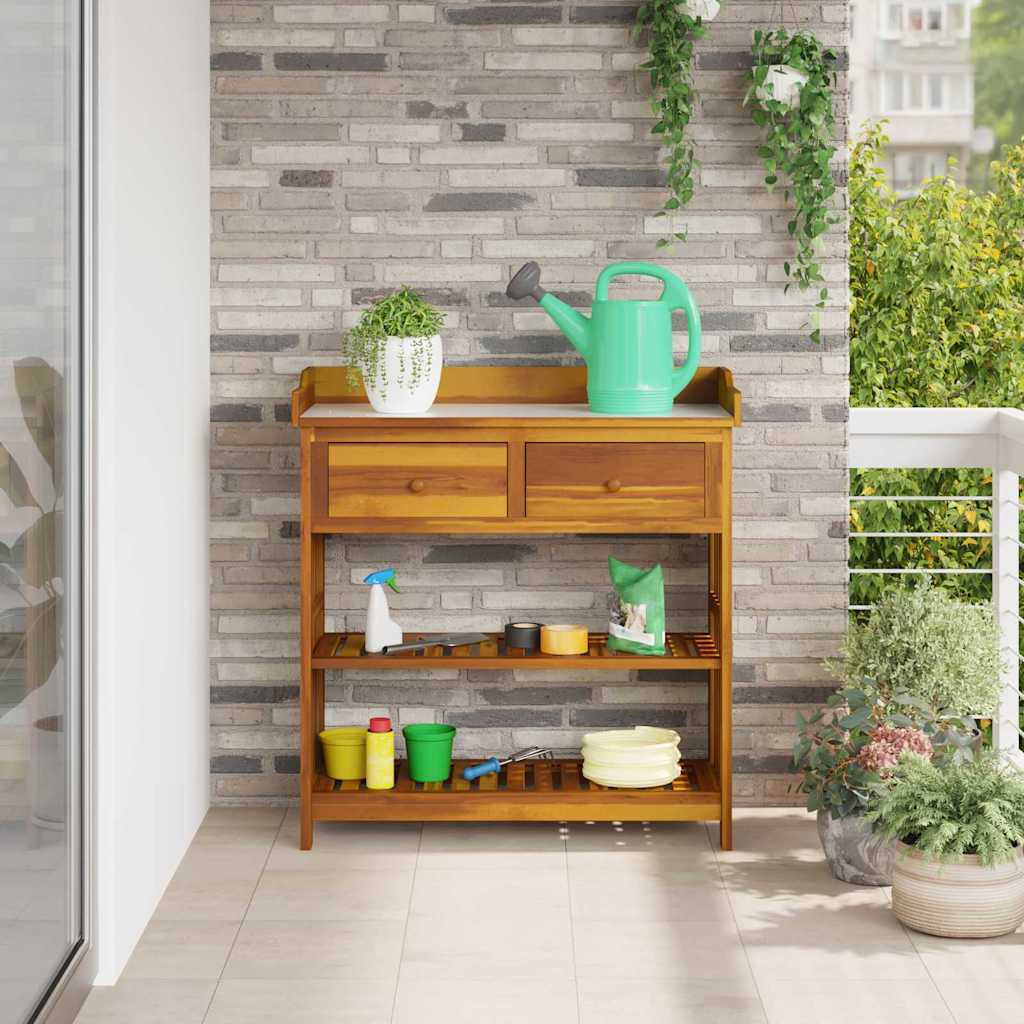 vidaXL Dulap de grădină Maro 78 x 36.5 x 78cm Lemn masiv de acacia vidaXL Dulap de grădină Maro 78 x 36.5 x 78cm Lemn masiv de acacia