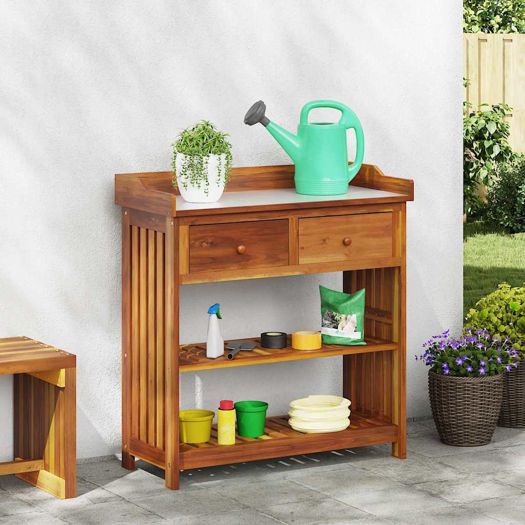vidaXL Dulap de grădină Maro 78 x 36.5 x 78cm Lemn masiv de acacia vidaXL Dulap de grădină Maro 78 x 36.5 x 78cm Lemn masiv de acacia