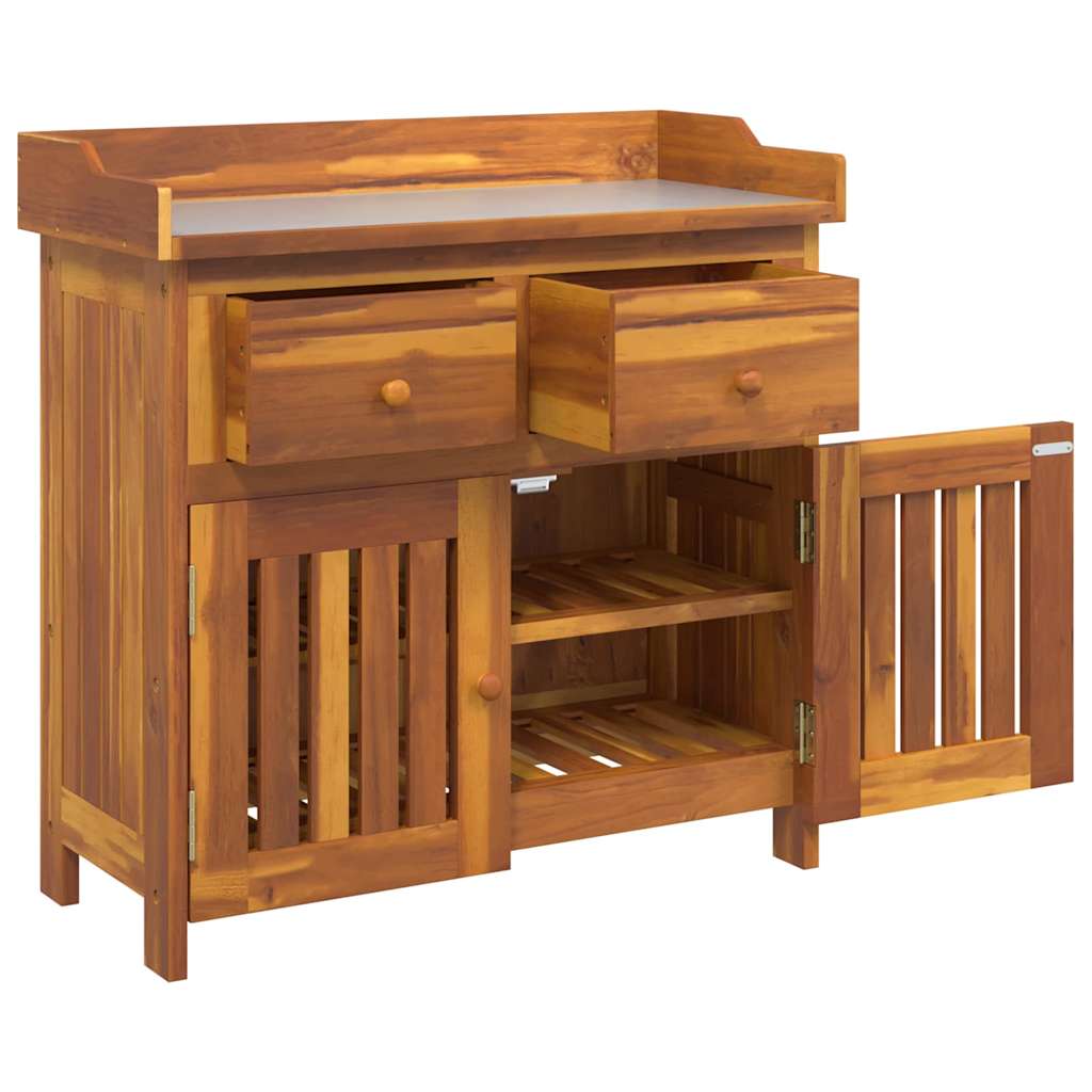 vidaXL Dulap de grădină Maro 78 x 36.5 x 78 cm Lemn masiv de acacia