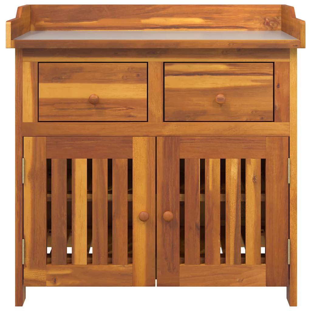 vidaXL Dulap de grădină Maro 78 x 36.5 x 78 cm Lemn masiv de acacia