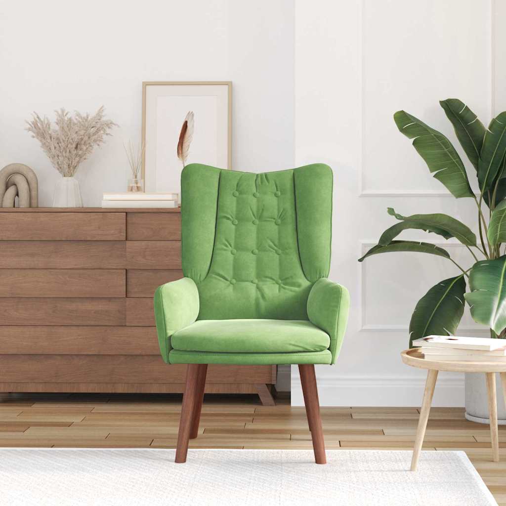 Scaun Relaxant vidaXL Verde Deschis din Catifea Scaun Relaxant vidaXL Verde Deschis din Catifea