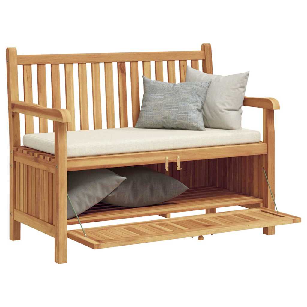 vidaXL Bancă de grădină cu șemineu cu depozitare Maro 114 x 60 x 90 cm