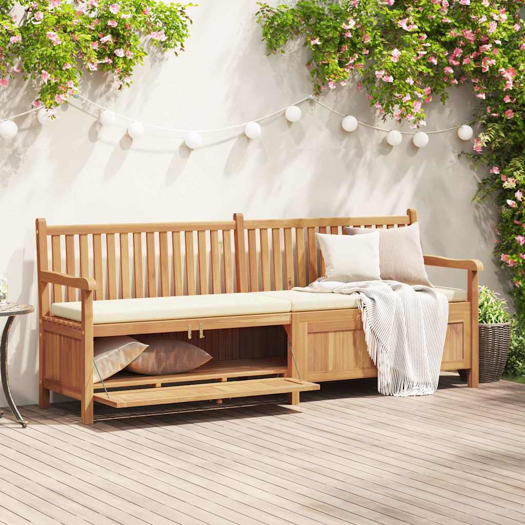 vidaXL Bancă de grădină cu șemineu cu depozitare Maro 228 x 60 x 90 cm vidaXL Bancă de grădină cu șemineu cu depozitare Maro 228 x 60 x 90 cm