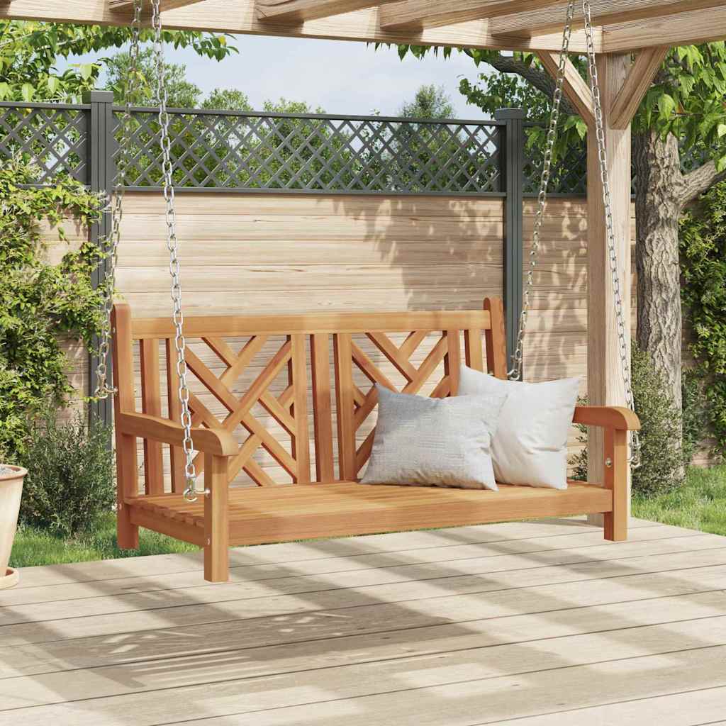 vidaXL Bancă swinging Altele Maro 114 x 60 x 64 cm Lemn masiv de tec