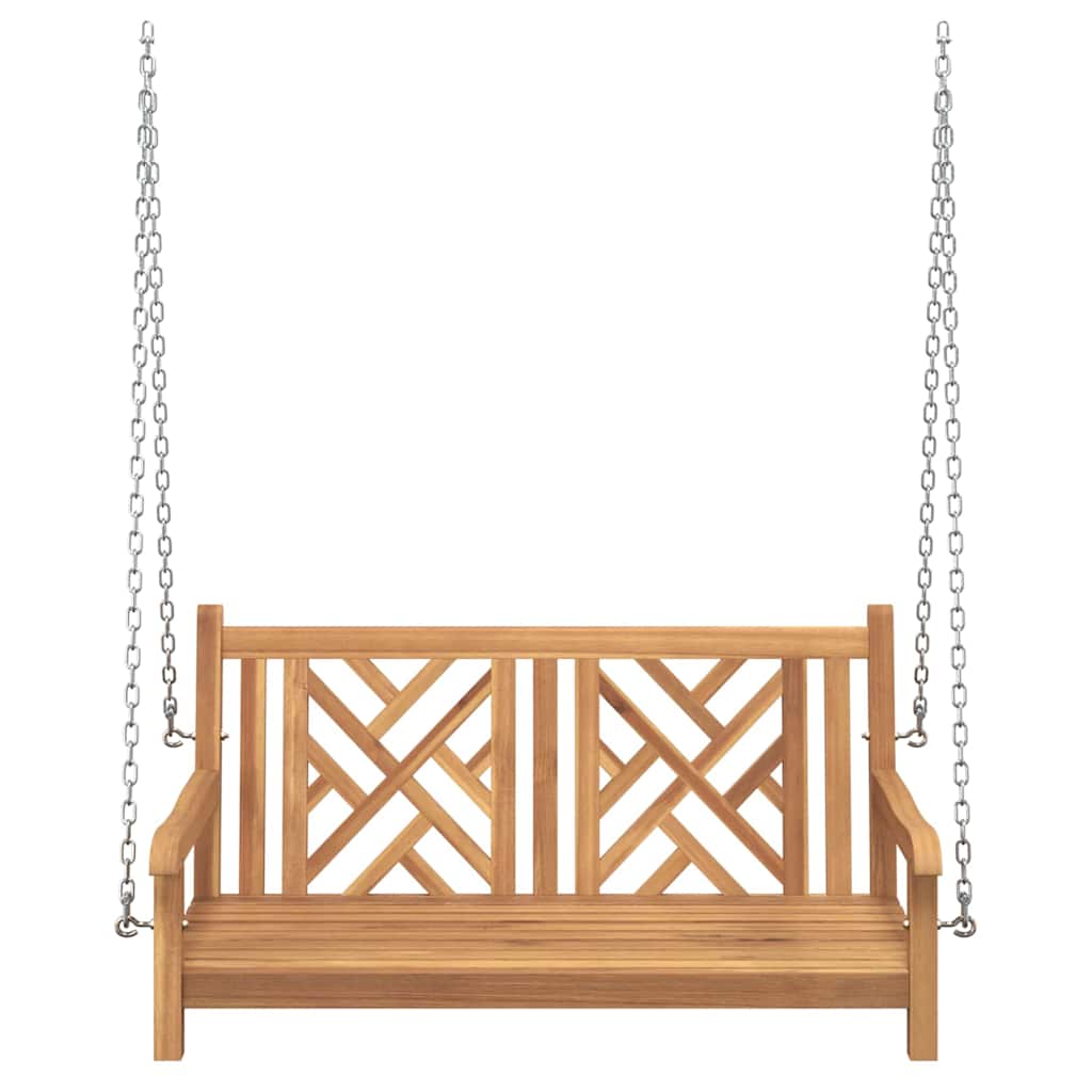 vidaXL Bancă swinging Altele Maro 114 x 60 x 64 cm Lemn masiv de tec