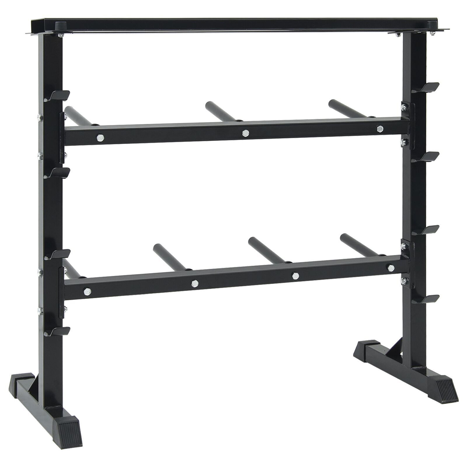 vidaXL Rack pentru haltere cu 7 suporturi și 8 cârlige 300 kg Oțel vidaXL Rack pentru haltere cu 7 suporturi și 8 cârlige 300 kg Oțel