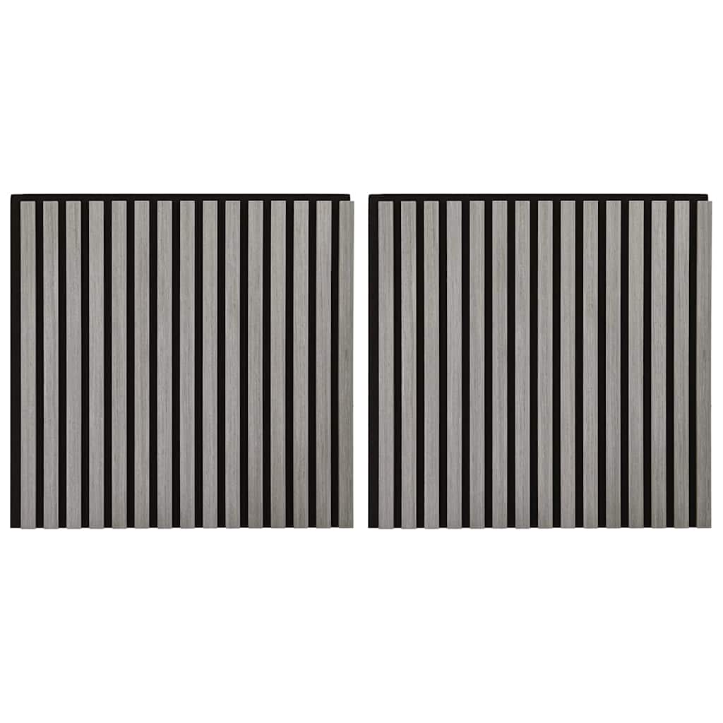 vidaXL Panouri acustice de perete 2 buc șipci 60,5x60 cm furnir stejar vidaXL Panouri acustice de perete 2 buc șipci 60,5x60 cm furnir stejar