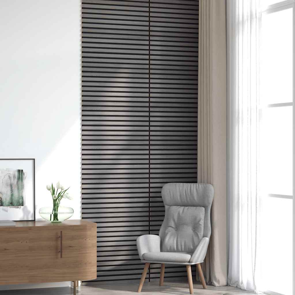 vidaXL Panouri acustice de perete 8 buc șipci 60,5x60 cm furnir stejar vidaXL Panouri acustice de perete 8 buc șipci 60,5x60 cm furnir stejar
