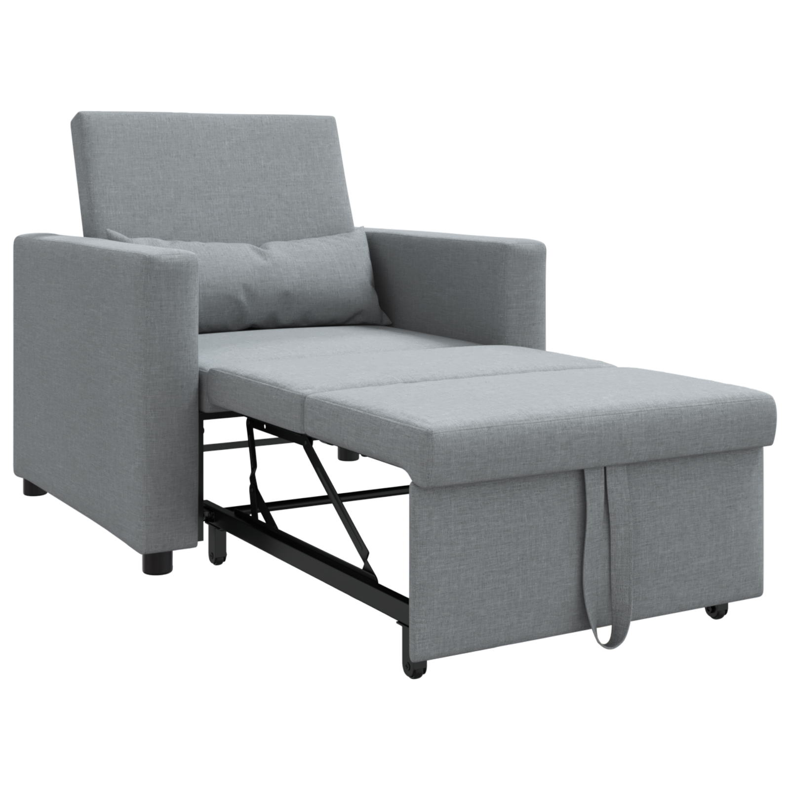 vidaXL Sofa Pat Unilaterala Gri deschis 90 x 165 x 87 cm țesătură