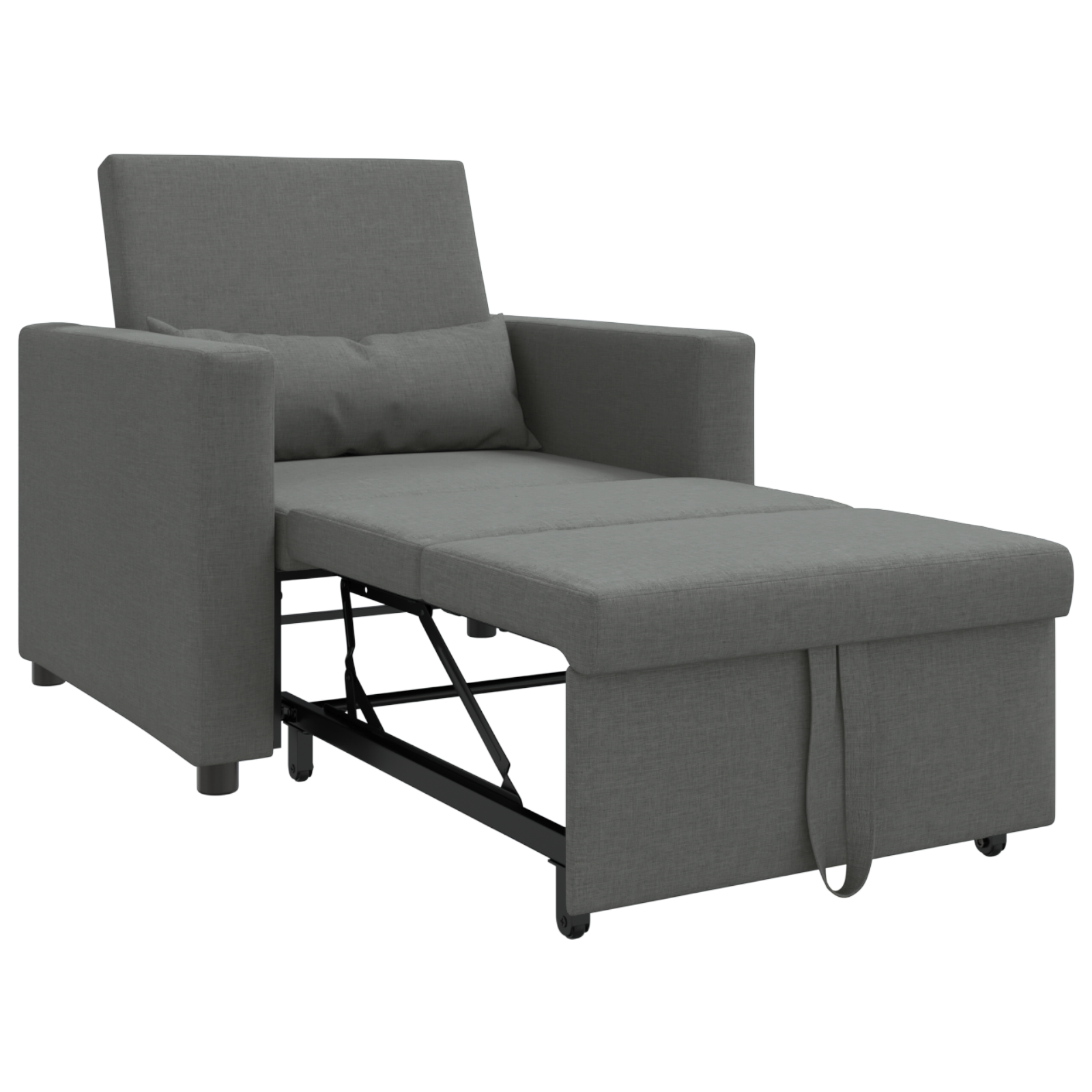 vidaXL fotoliu convertible 3 în 1 gri închis
