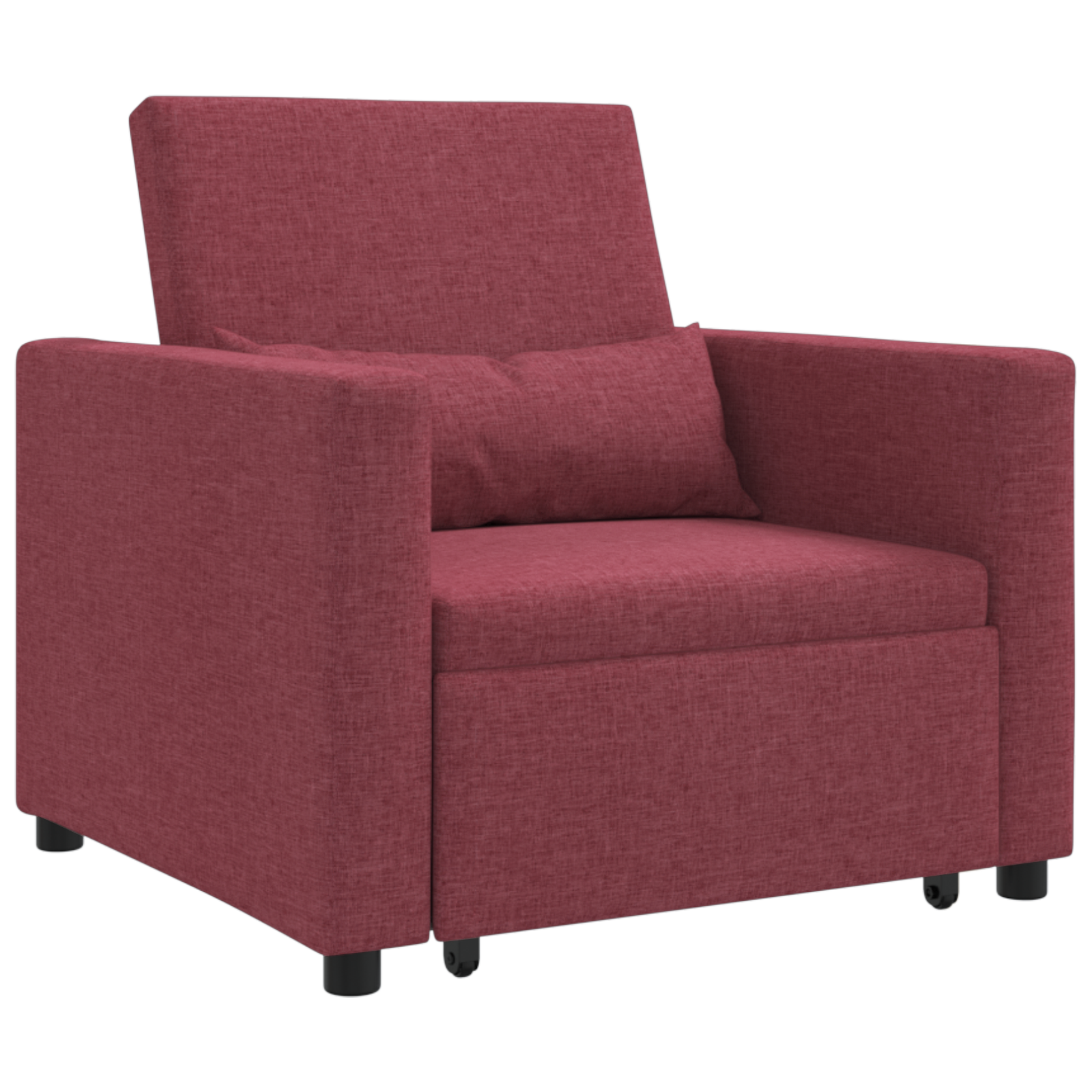 vidaXL Sofa Pat Unilaterala cu roți bordo 90 x 165 x 87 cm țesătură
